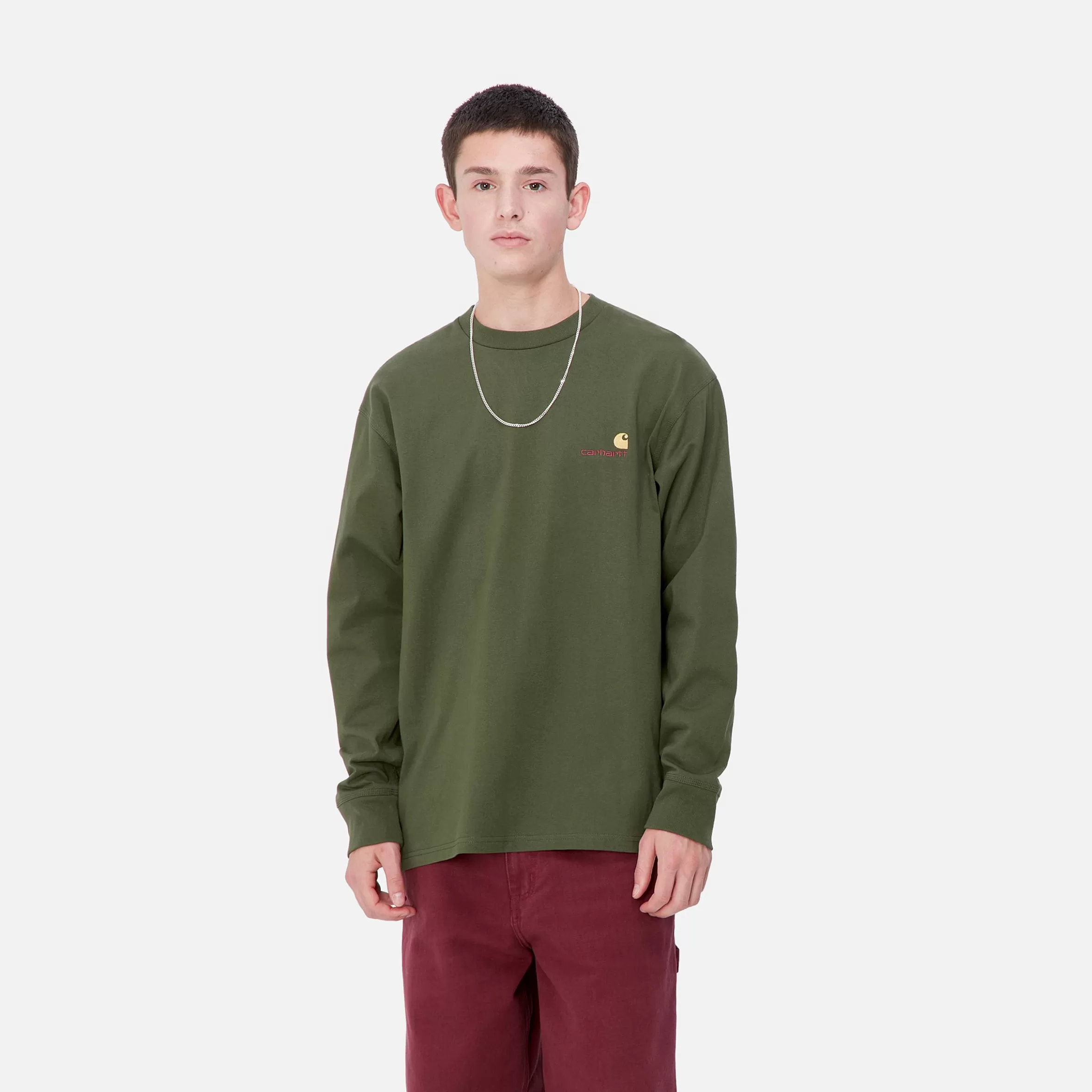 T-Shirts & Polos | Carhartt WIP L/S American Script T-Shirt Tarragon