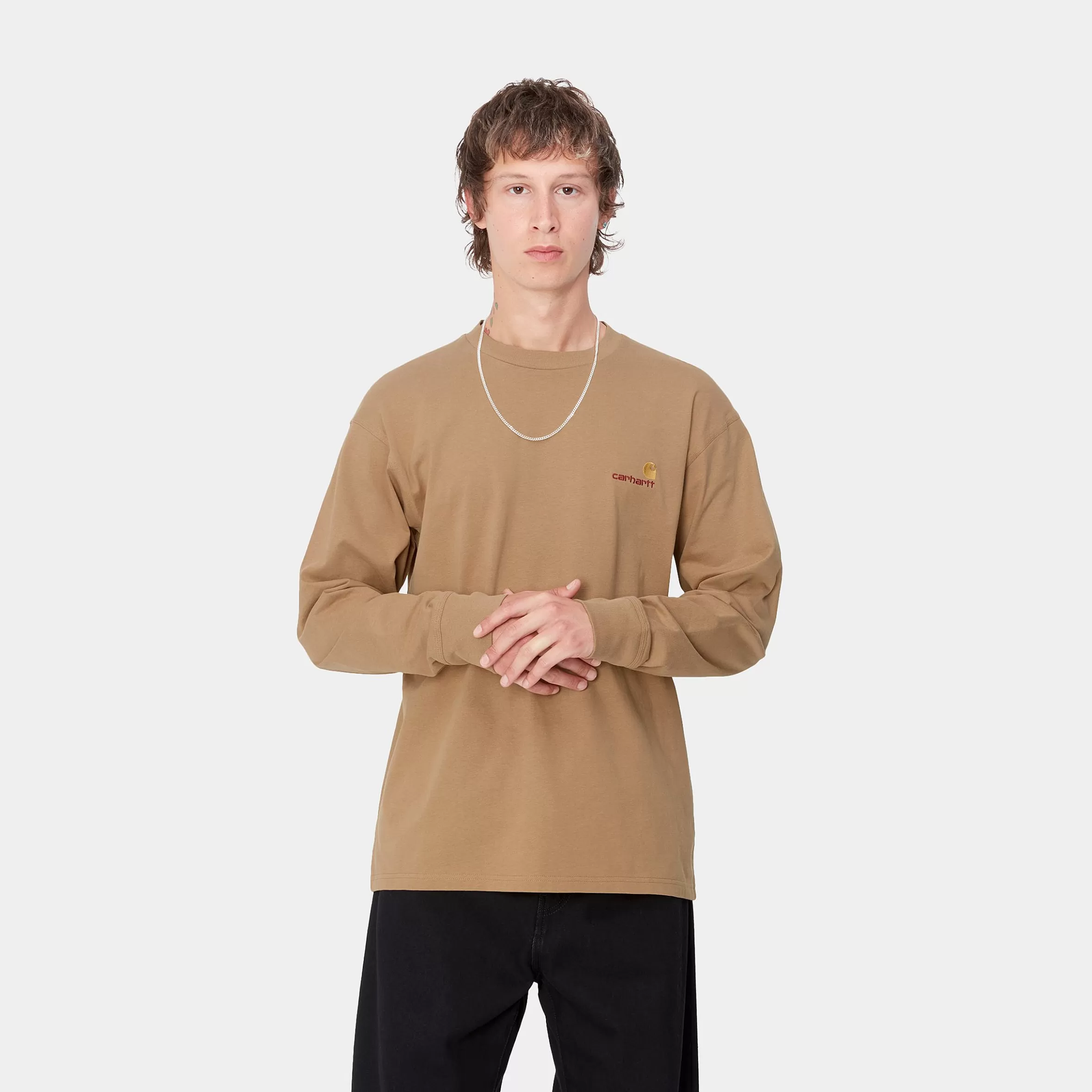 T-Shirts & Polos | Carhartt WIP L/S American Script T-Shirt Peanut