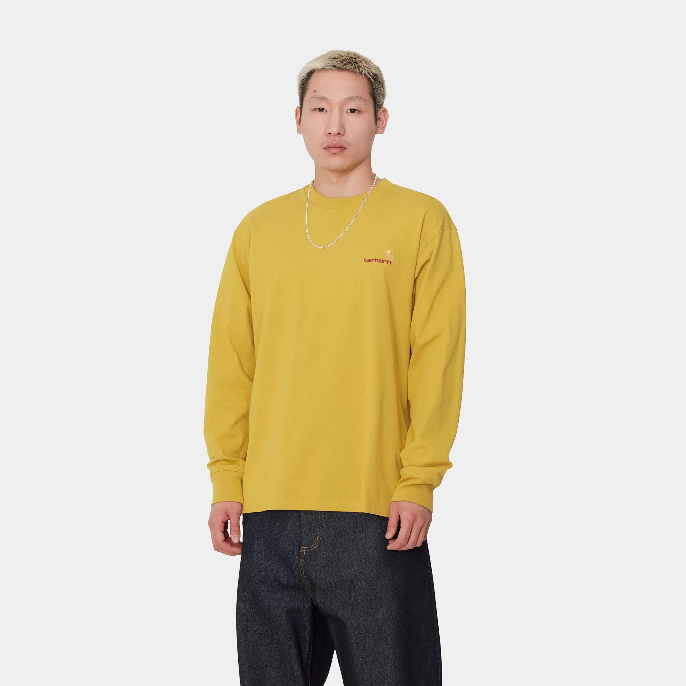 T-Shirts & Polos | Carhartt WIP L/S American Script T-Shirt Golden Olive