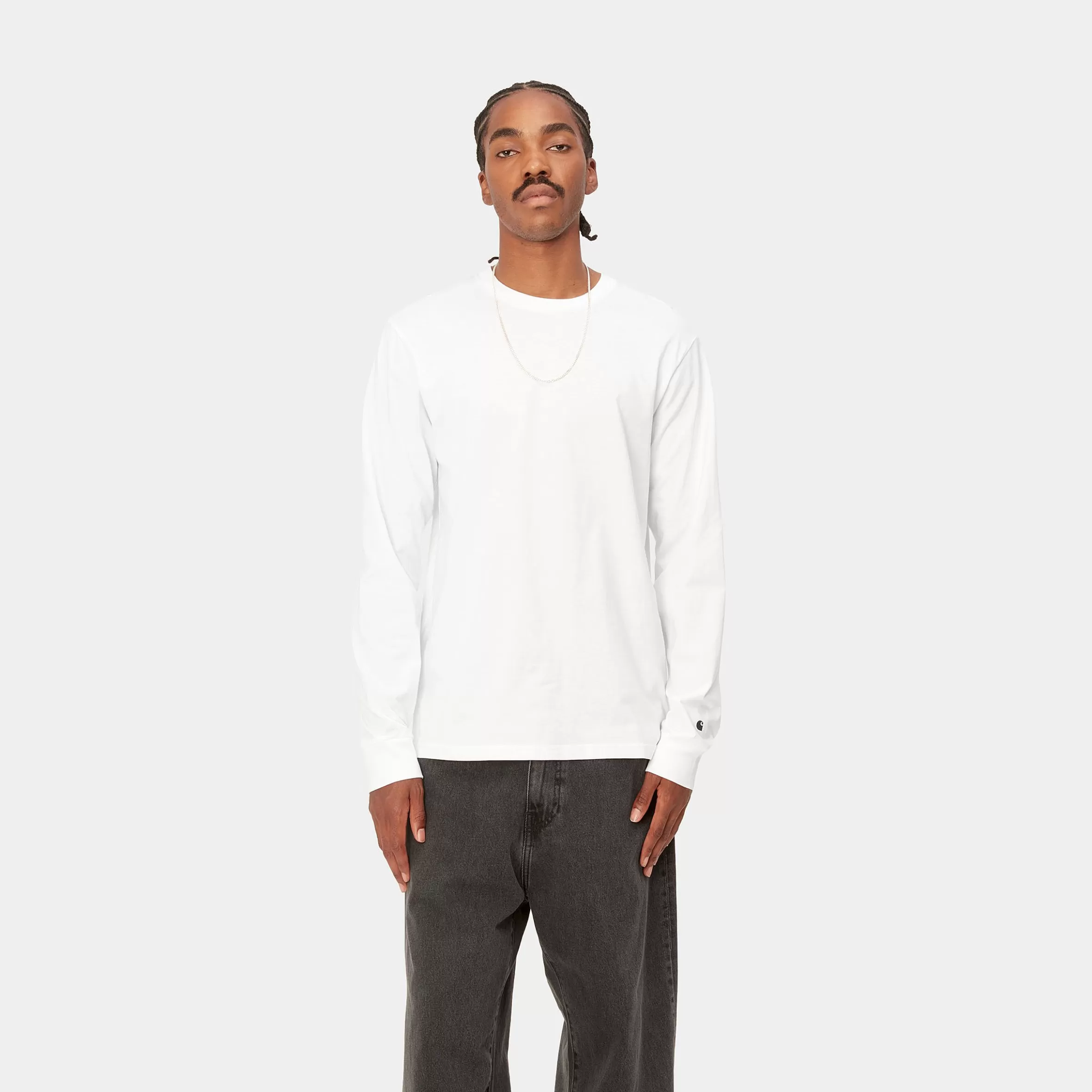 T-Shirts & Polos | Carhartt WIP L/S Base T-Shirt White / Black