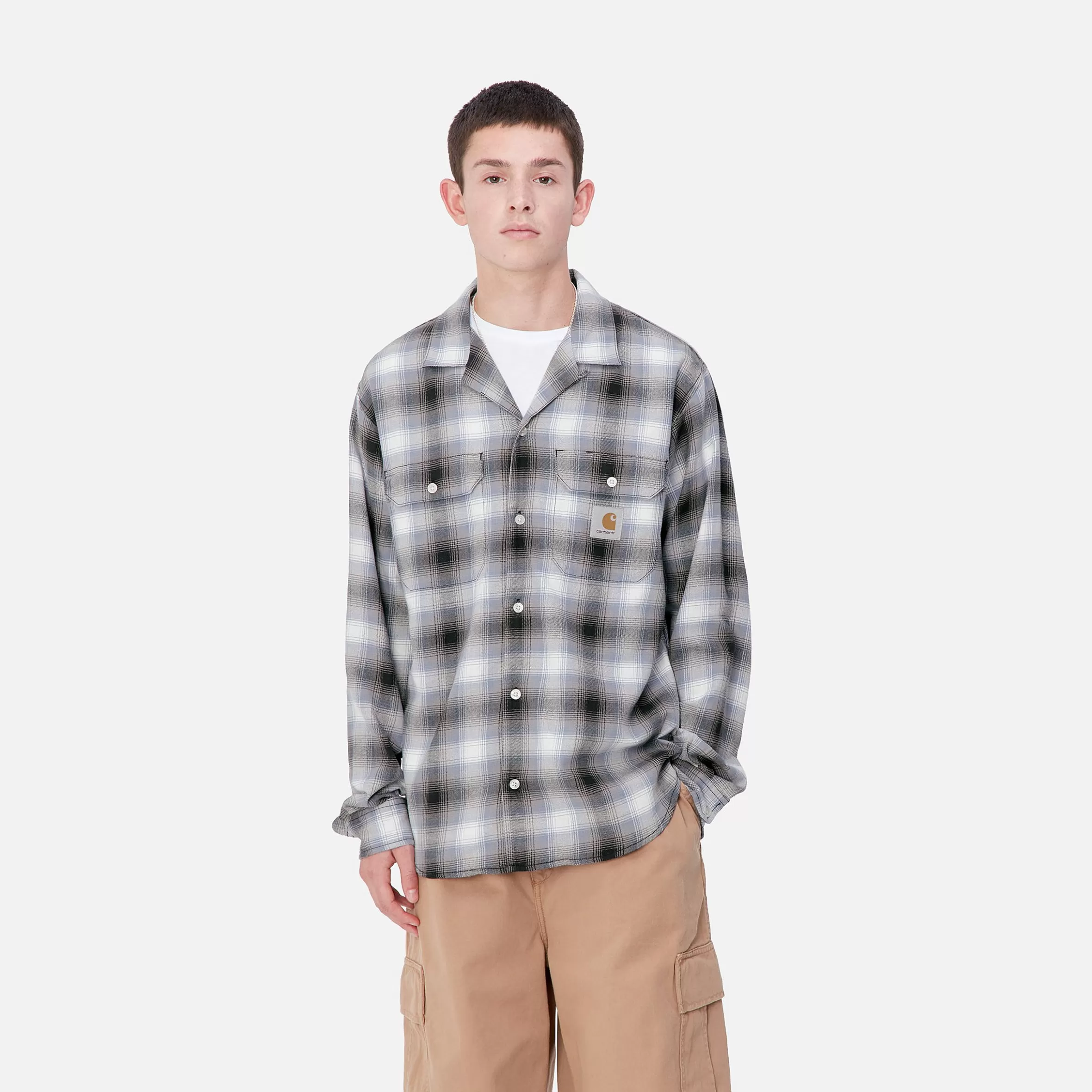 Camisas | Carhartt WIP L/S Blanchard Shirt Blanchard Check, Charm Blue