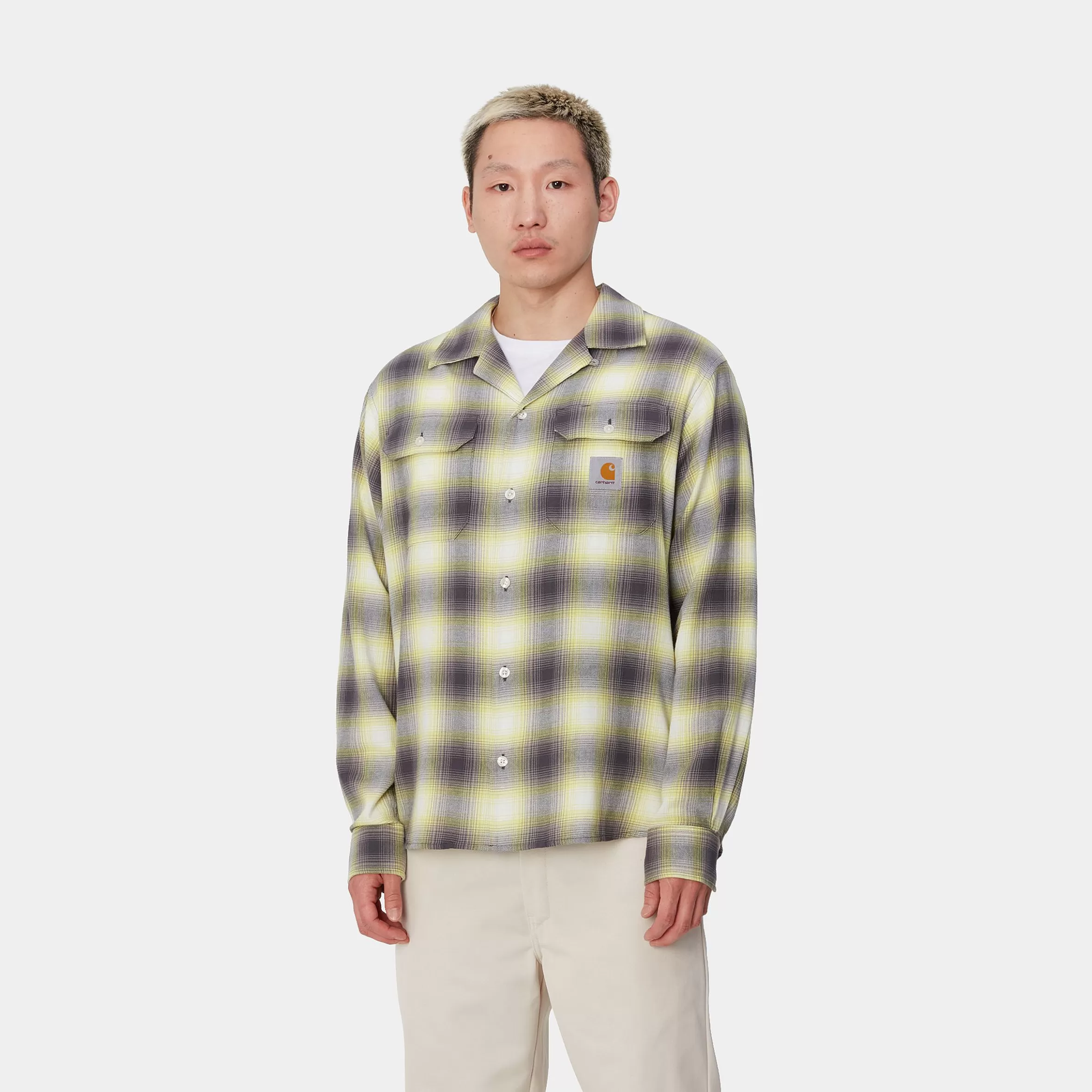 Camisas | Carhartt WIP L/S Blanchard Shirt Blanchard Check, Arctic Lime