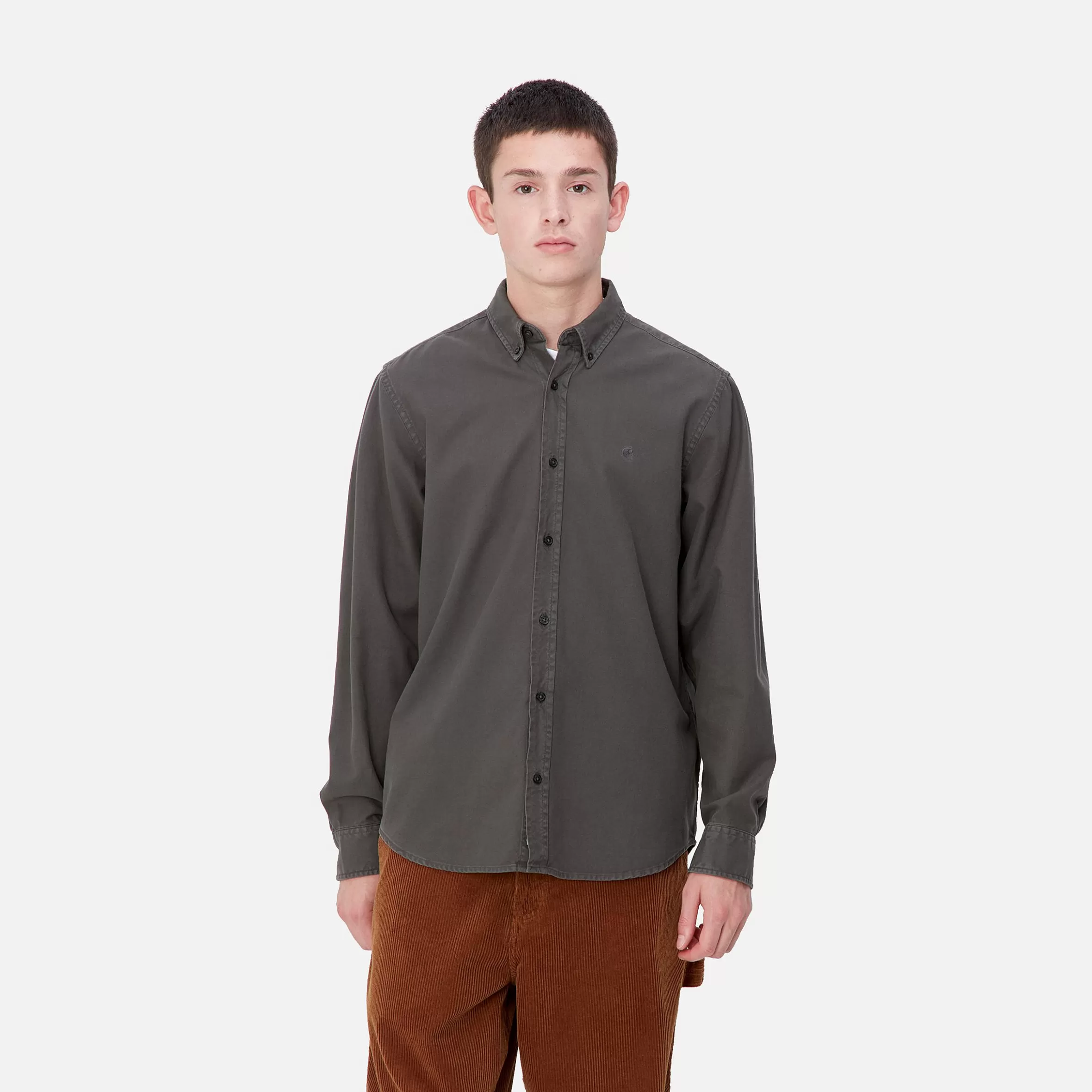 Camisas | Carhartt WIP L/S Bolton Shirt Graphite