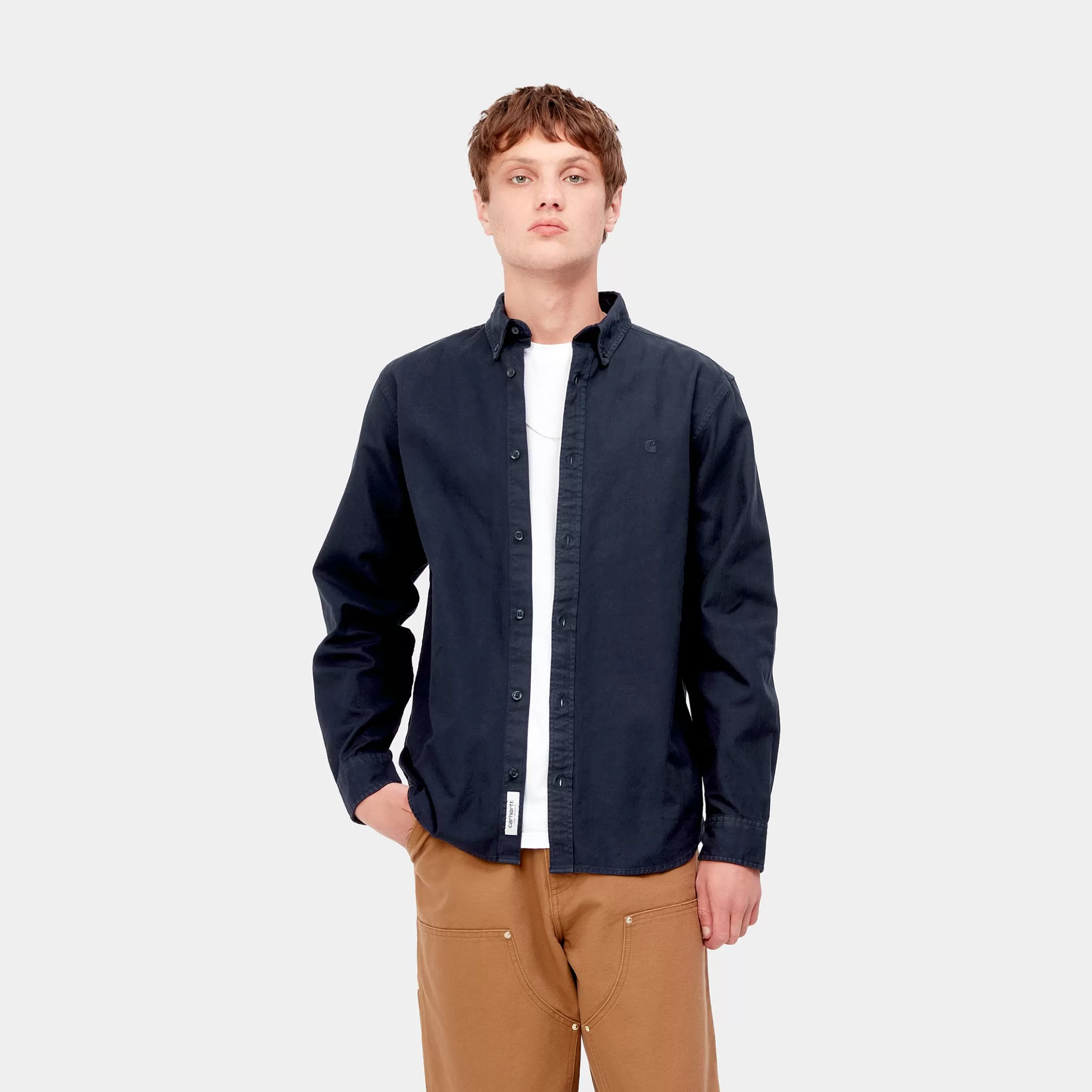 Camisas | Carhartt WIP L/S Bolton Shirt Dark Navy