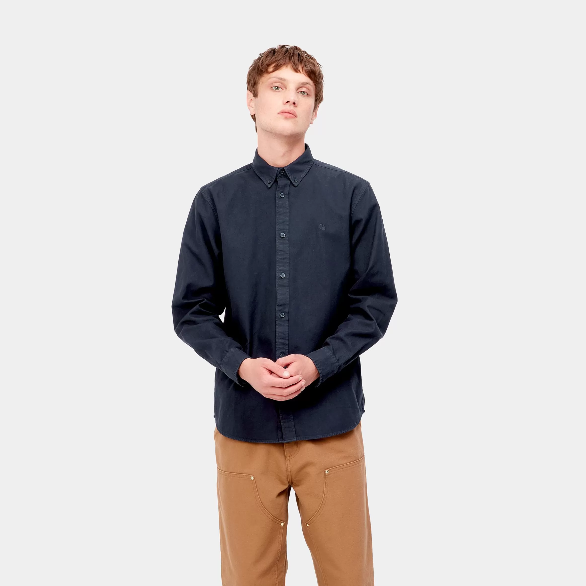 Camisas | Carhartt WIP L/S Bolton Shirt Dark Navy