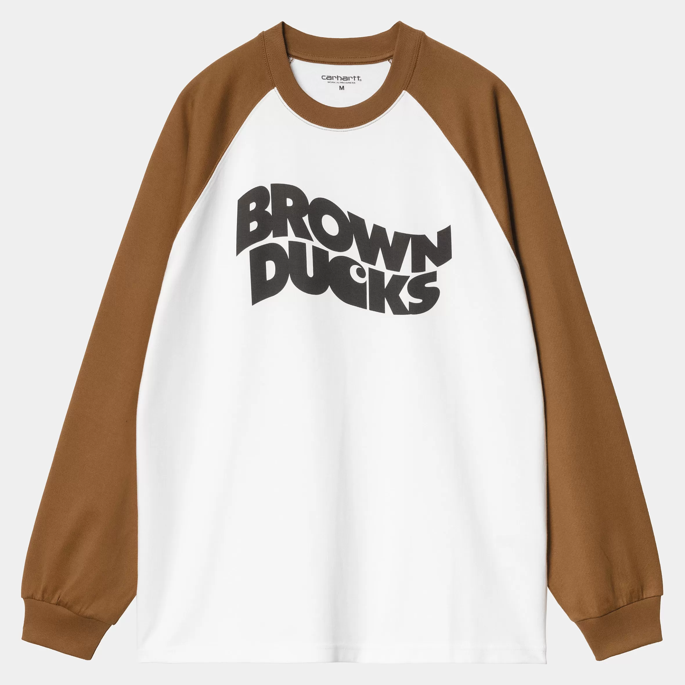 T-Shirts & Polos | Carhartt WIP L/S Brown Ducks Baseball T-S White / Hamilton Brown