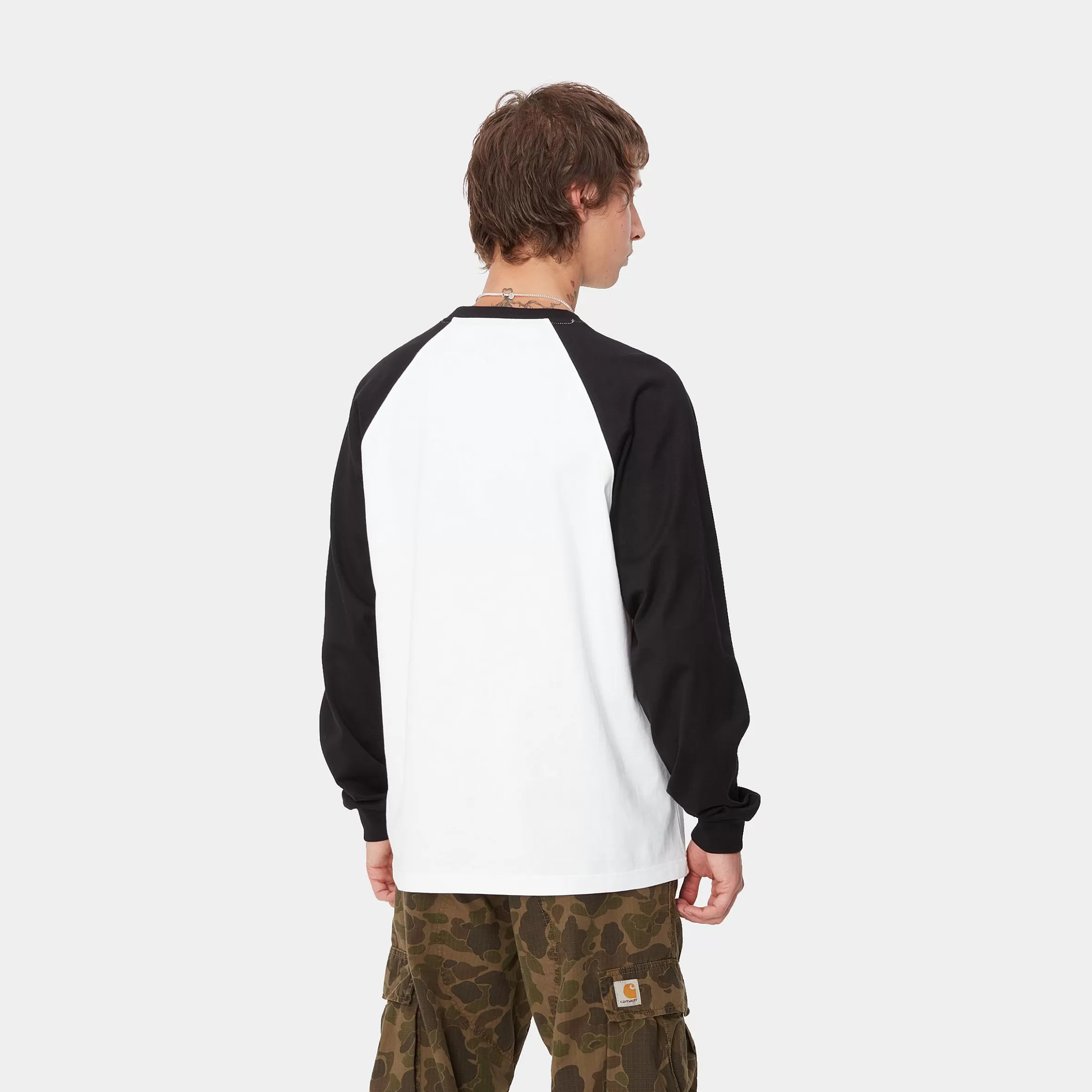 T-Shirts & Polos | Carhartt WIP L/S Brown Ducks Baseball T-S White / Black