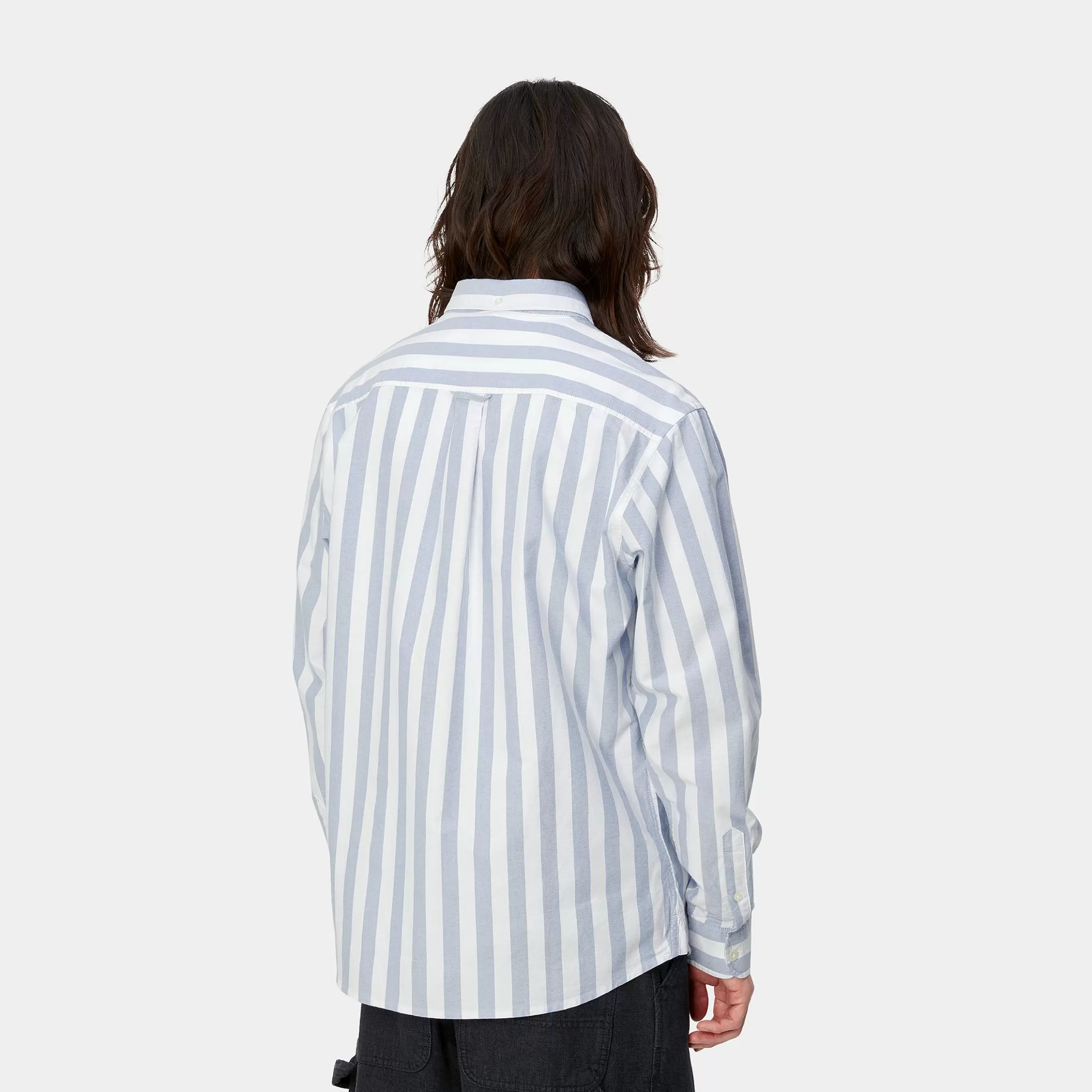 Camisas | Carhartt WIP L/S Dillion Shirt Dillion Stripe, Bleach / White