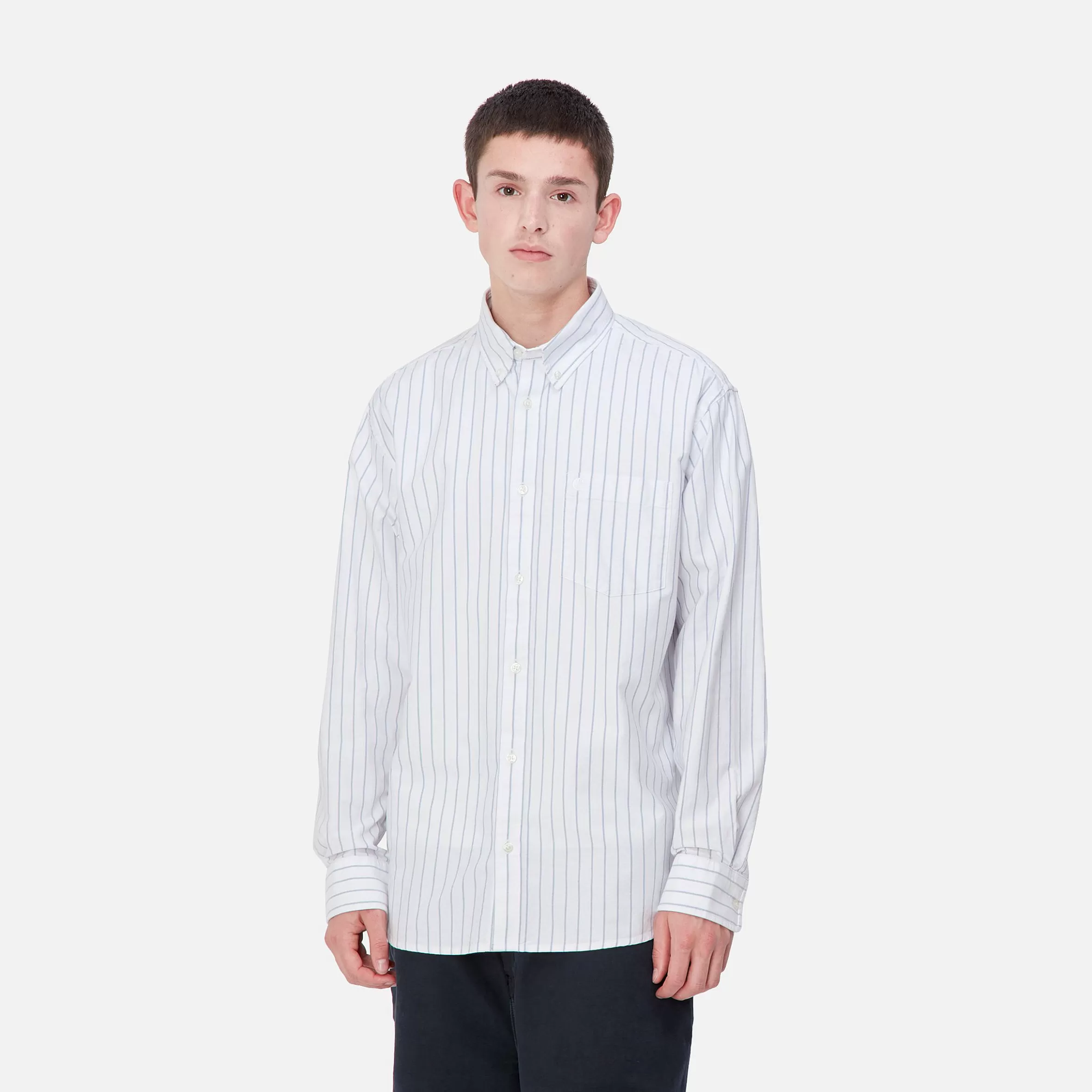 Camisas | Carhartt WIP L/S Dowlen Shirt Dowlen Stripe, White / White