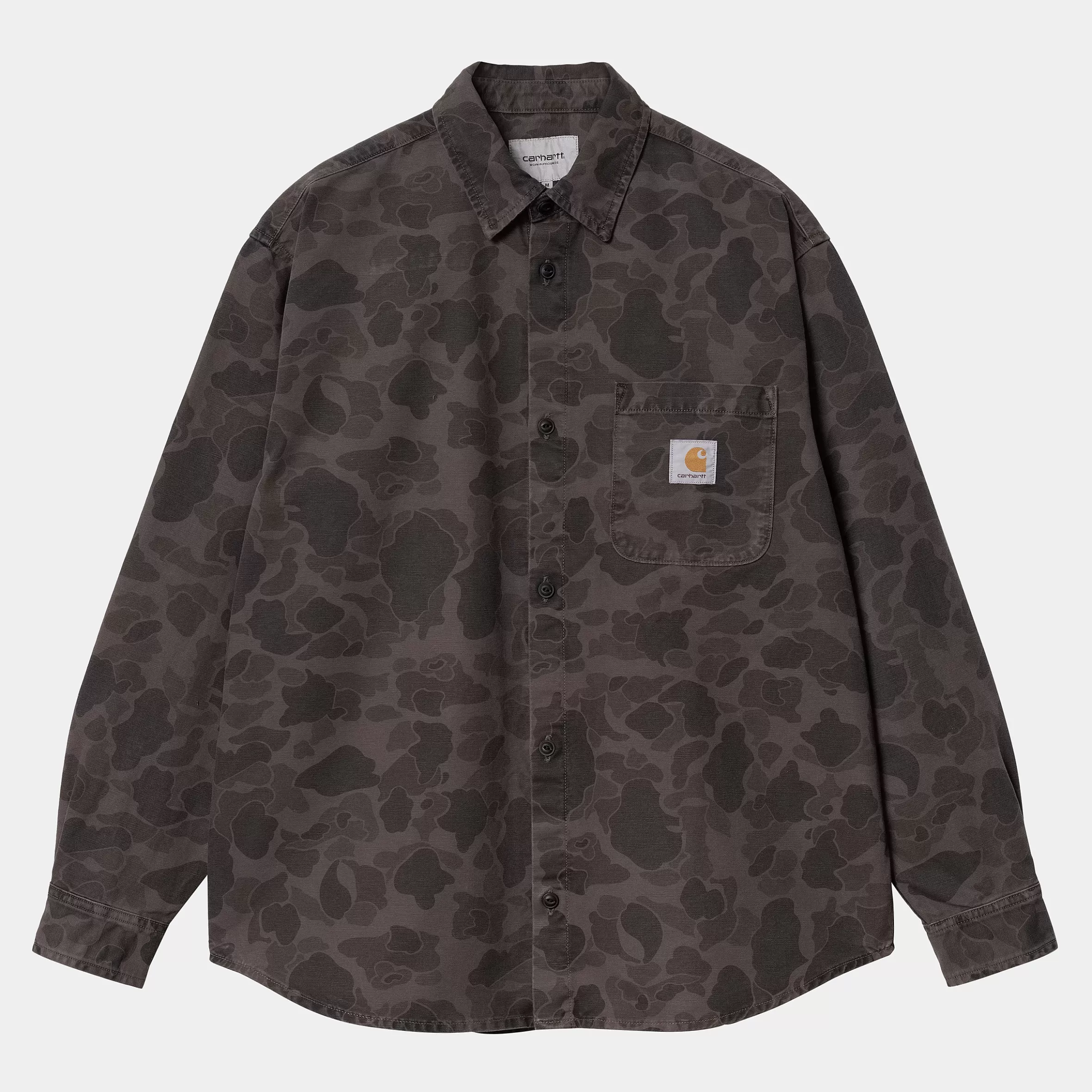 Camisas | Carhartt WIP L/S Duck Shirt Camo Duck, Green / Graphite