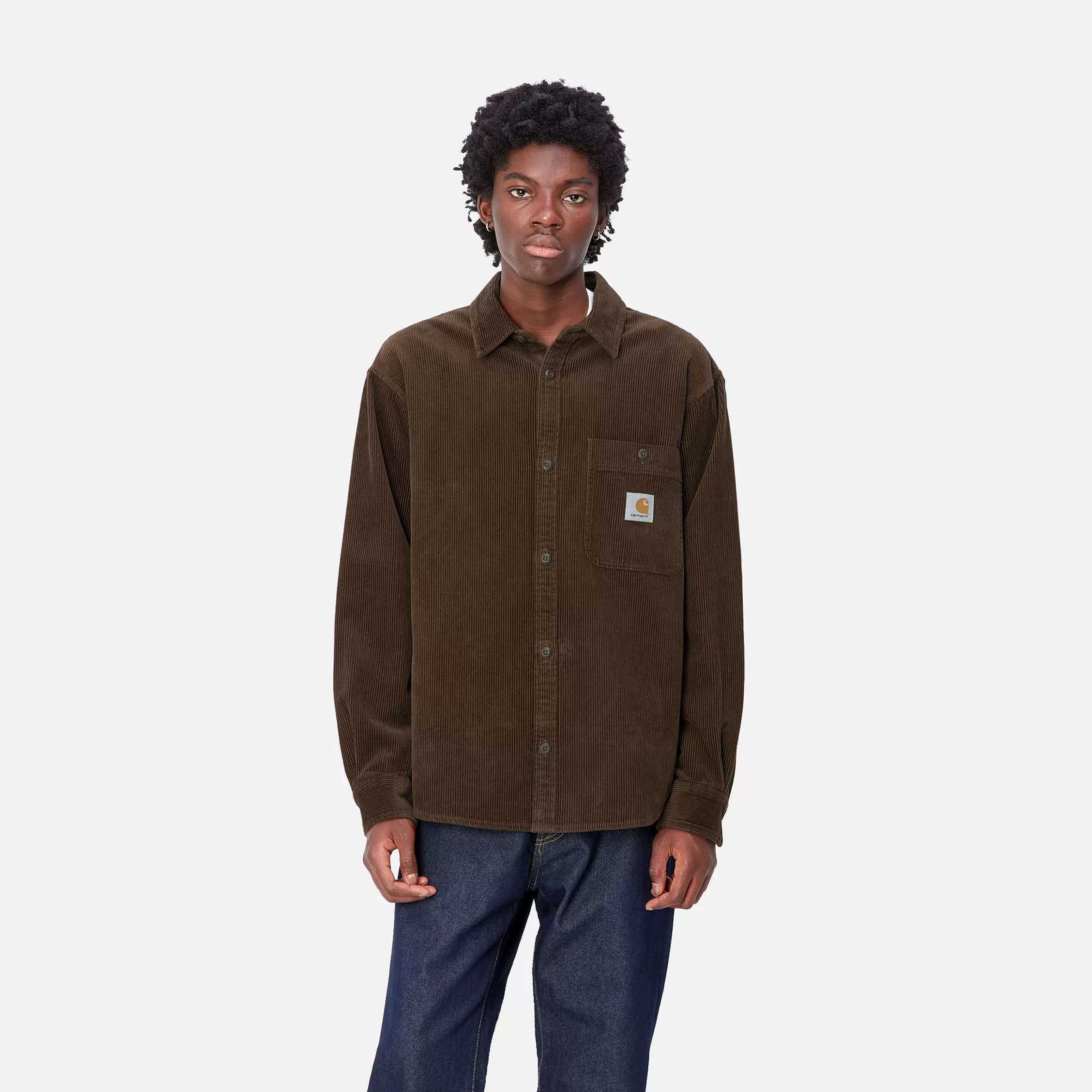 Camisas | Carhartt WIP L/S Flint Shirt Chocolate