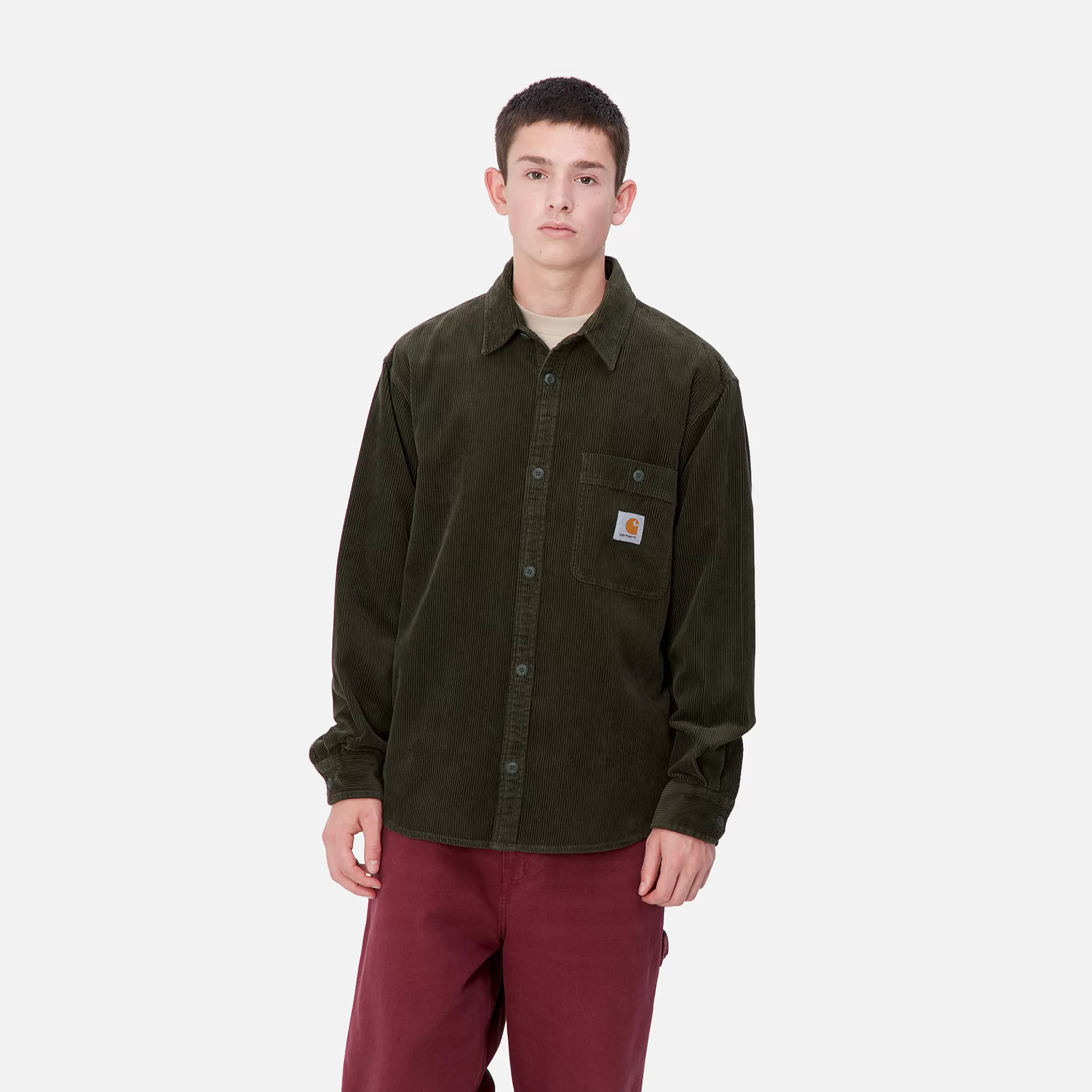 Camisas | Carhartt WIP L/S Flint Shirt Office Green