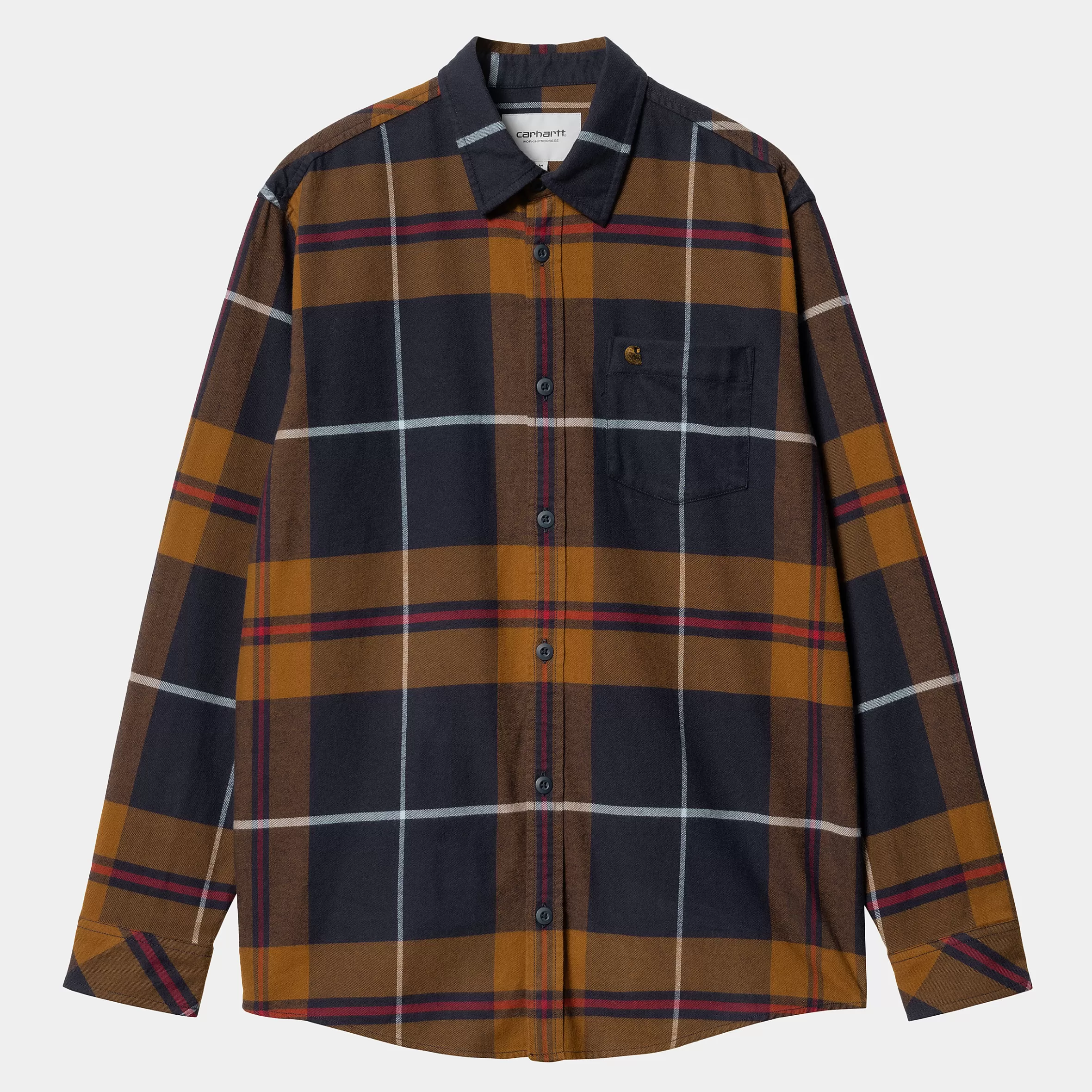 Camisas | Carhartt WIP L/S Garnett Shirt Garnett Check, Deep H Brown / Deep H Brown