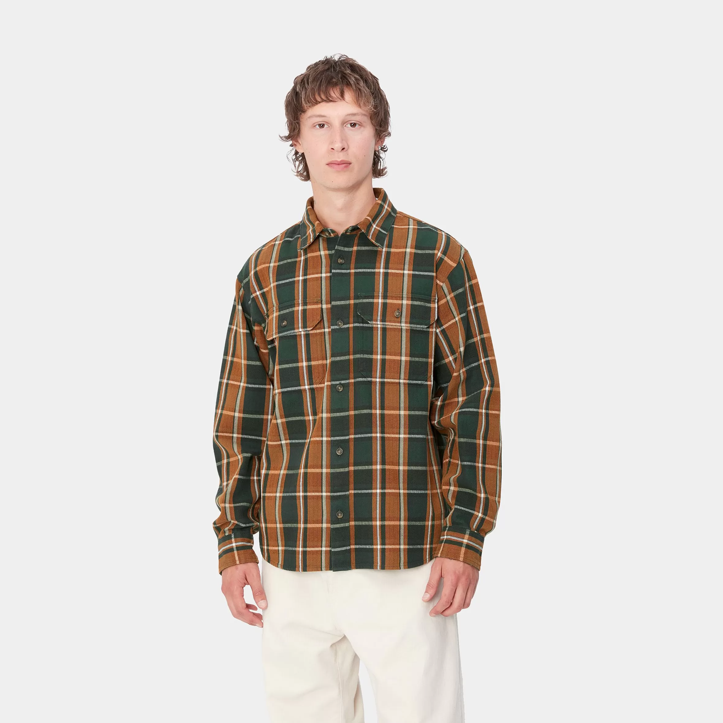 Camisas | Carhartt WIP L/S Hobart Shirt Hobart Check, Sycamore Tree