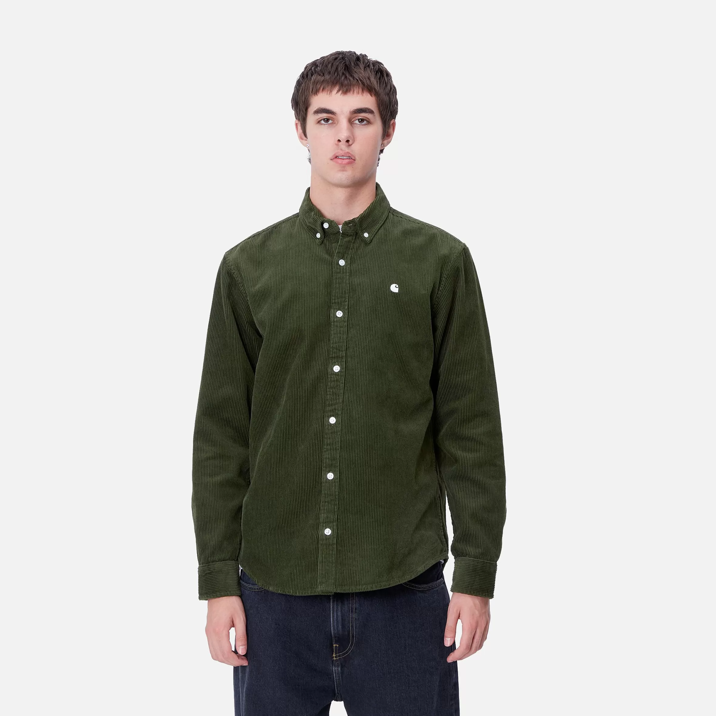 Camisas | Carhartt WIP L/S Madison Cord Shirt Tarragon / Wax