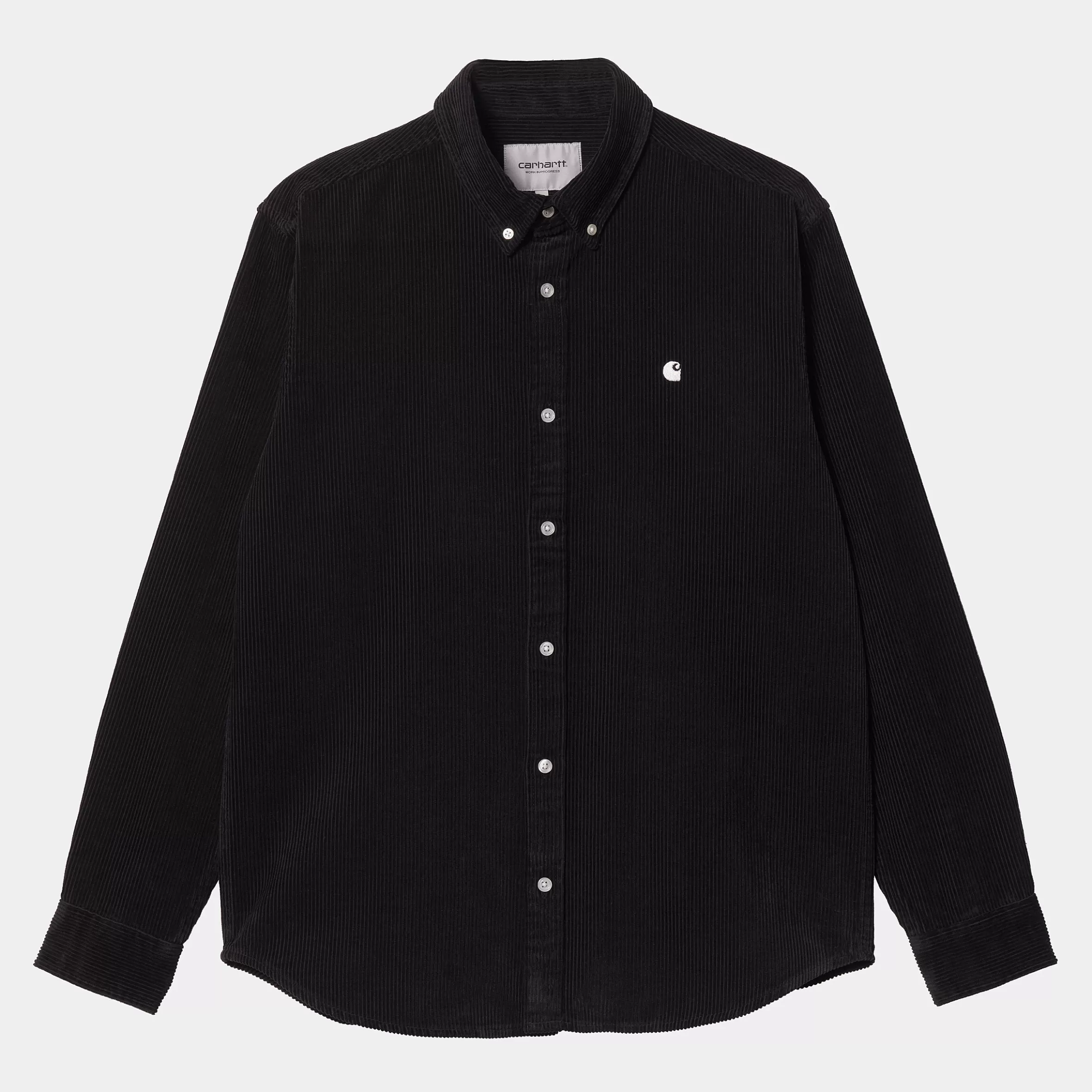 Camisas | Carhartt WIP L/S Madison Fine Cord Shirt Black / Wax