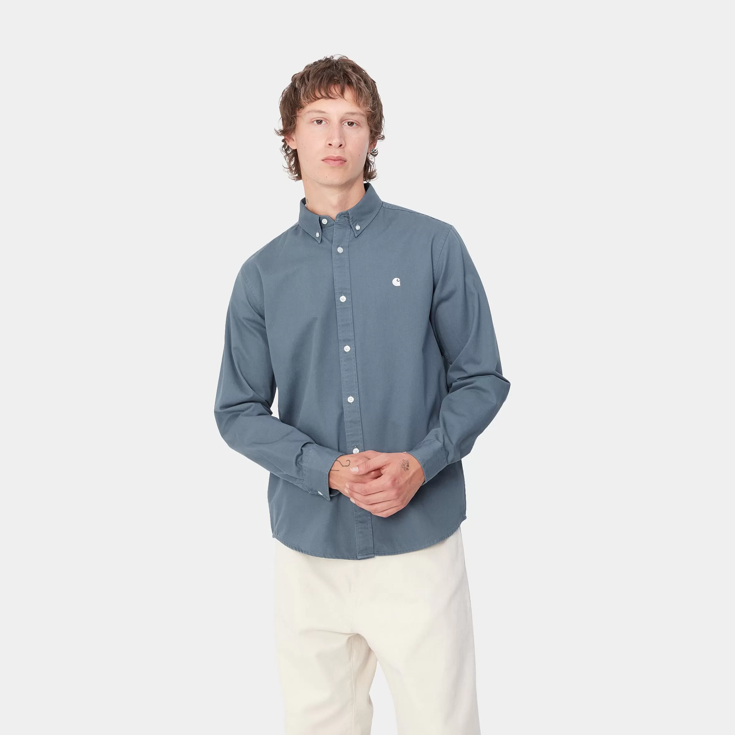 Camisas | Carhartt WIP L/S Madison Shirt Positano / Wax