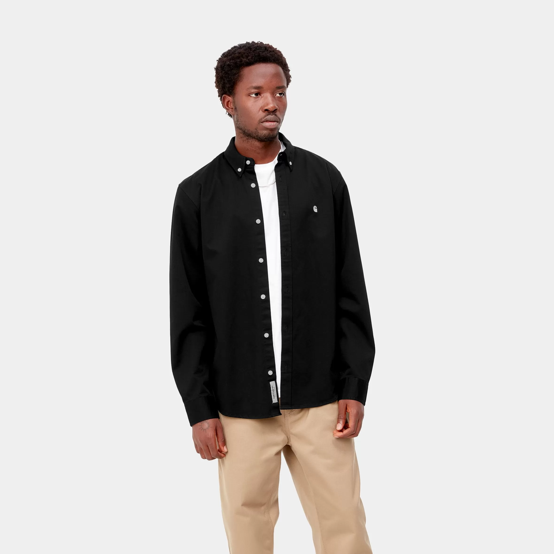 Camisas | Carhartt WIP L/S Madison Shirt Black / Wax