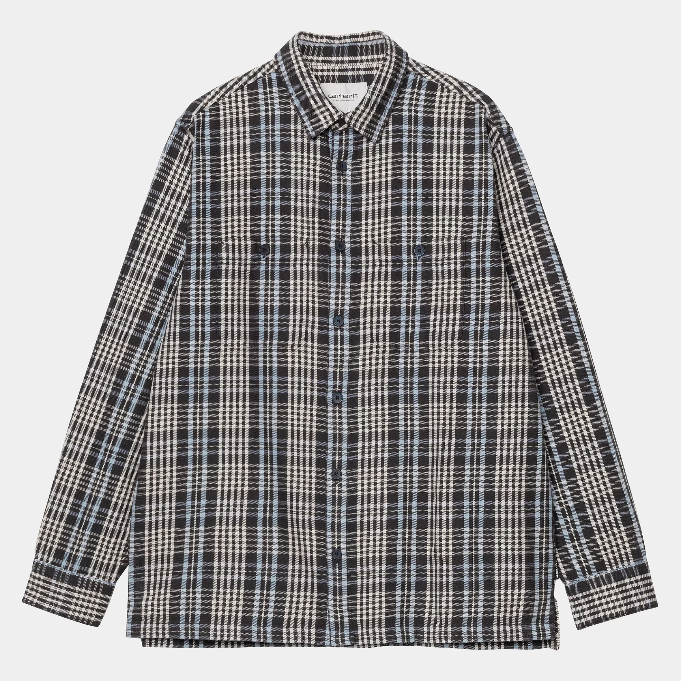 Camisas | Carhartt WIP L/S Mandlik Shirt Mandlik Check, Dark Navy