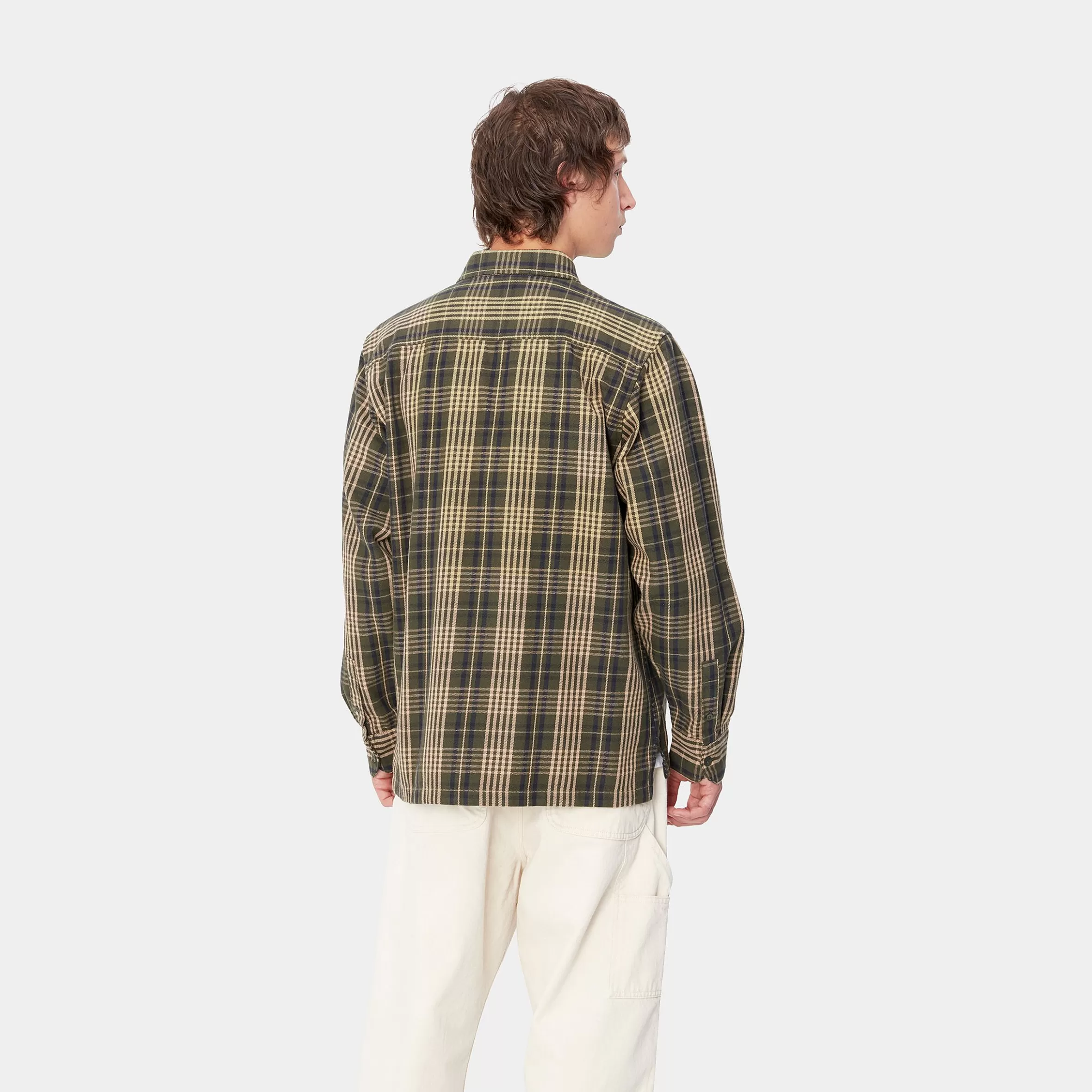 Camisas | Carhartt WIP L/S Mandlik Shirt Mandlik Check, Office Green