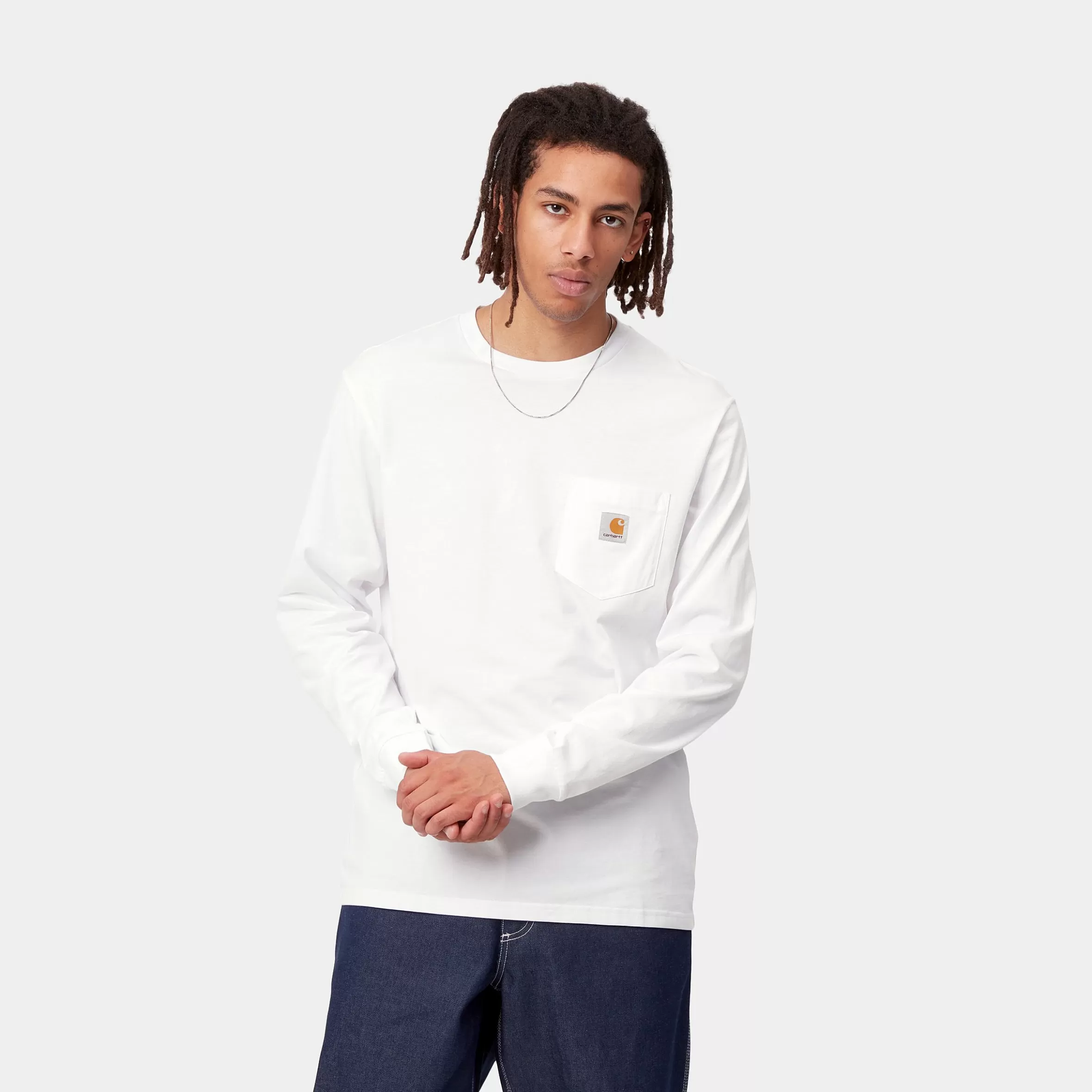 T-Shirts & Polos | Carhartt WIP L/S Pocket T-Shirt White