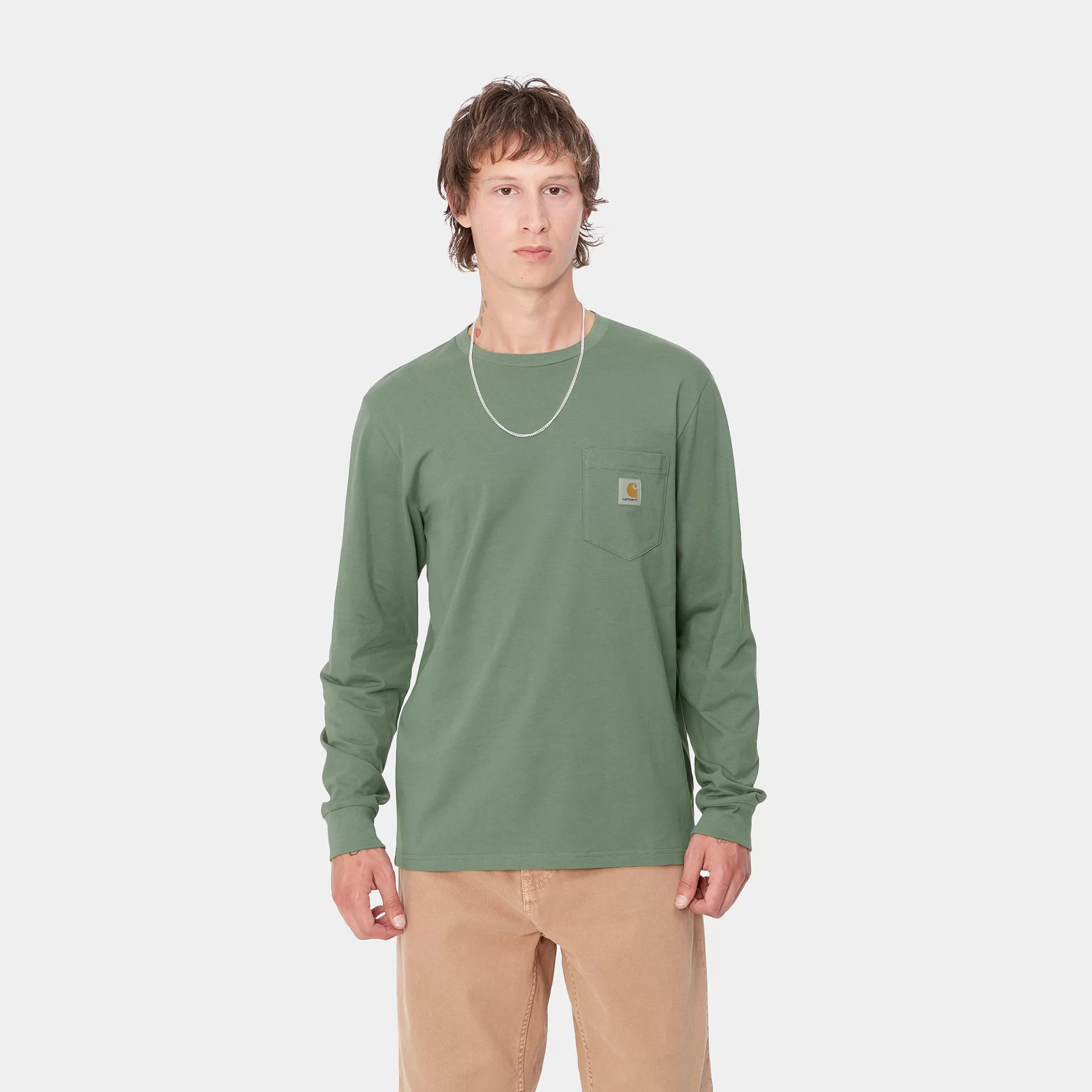 T-Shirts & Polos | Carhartt WIP L/S Pocket T-Shirt Duck Green