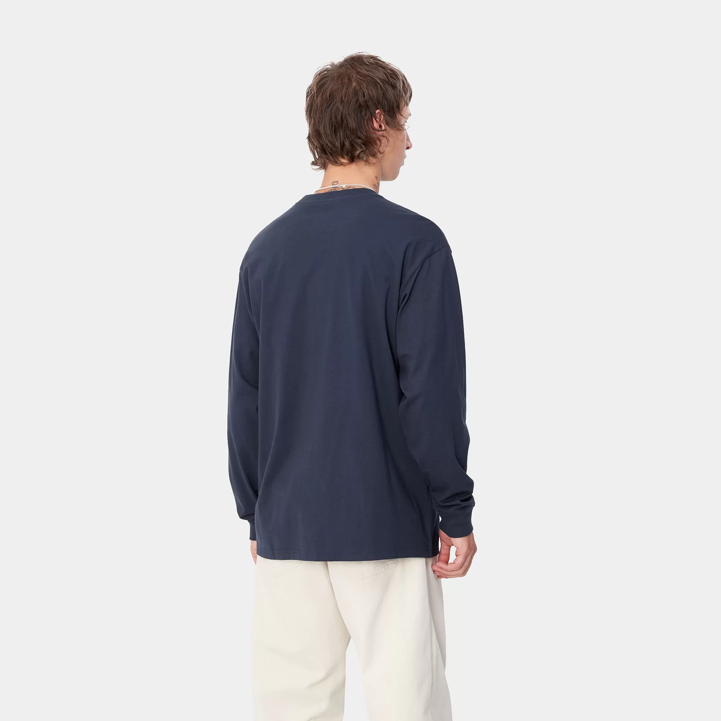 T-Shirts & Polos | Carhartt WIP L/S Script Embroidery T-Shirt Air Force Blue / White