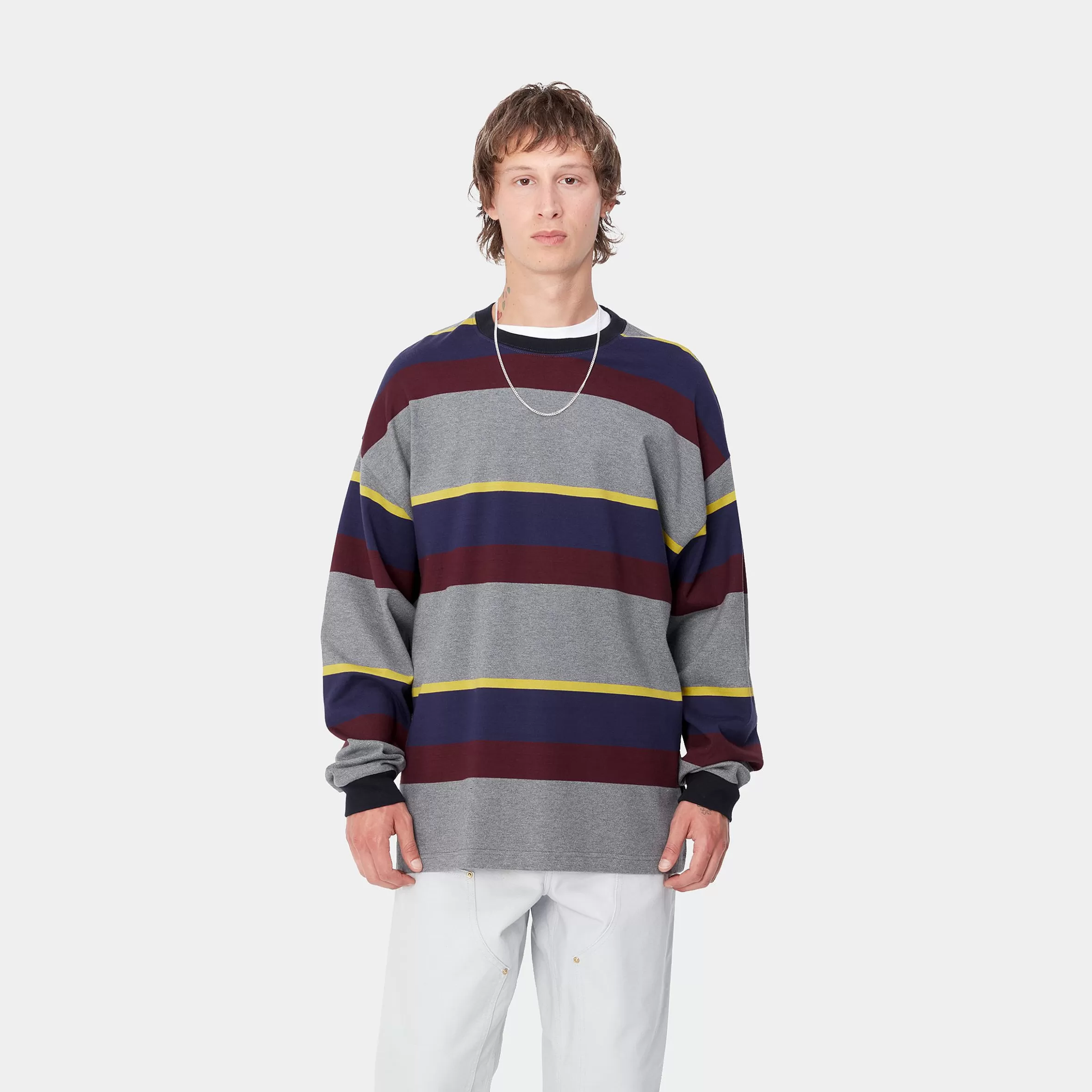 T-Shirts & Polos | Carhartt WIP L/S Sundling T-Shirt Sundling Stripe, Aura