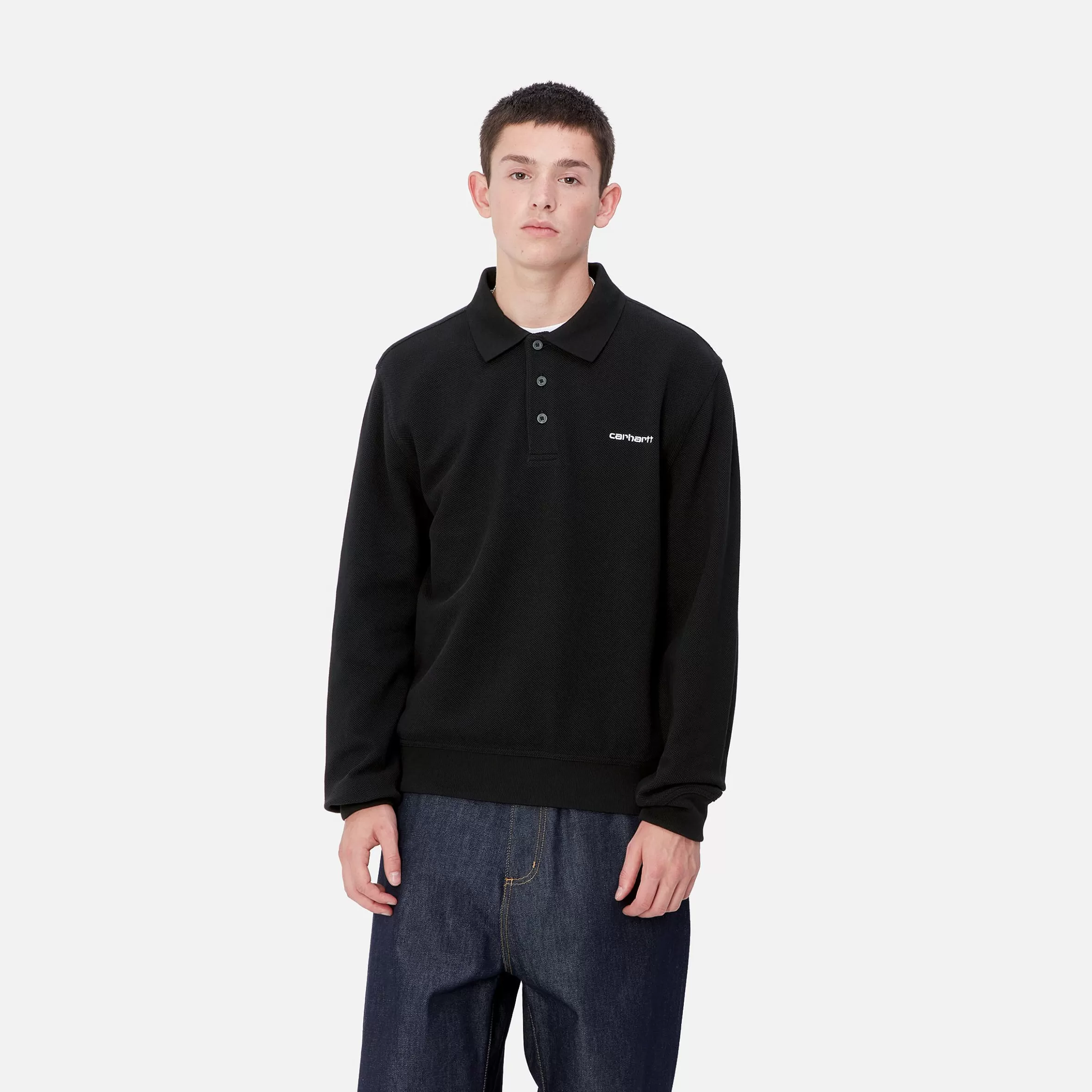 T-Shirts & Polos | Carhartt WIP L/S Vance Rugby Shirt Black / White