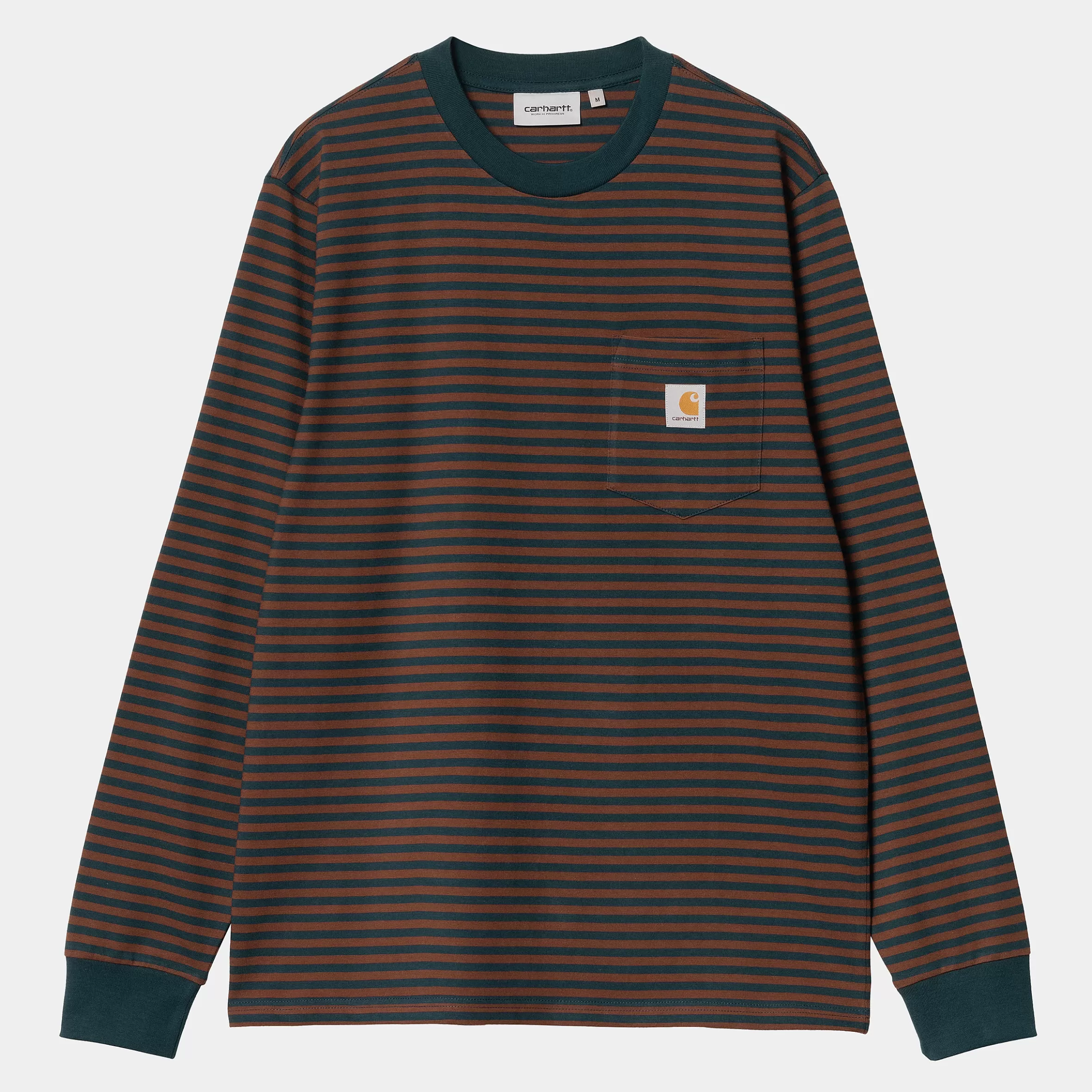 T-Shirts & Polos | Carhartt WIP L/S Verner Pocket T-Shirt Verner Stripe, Duck Blue / Offroad