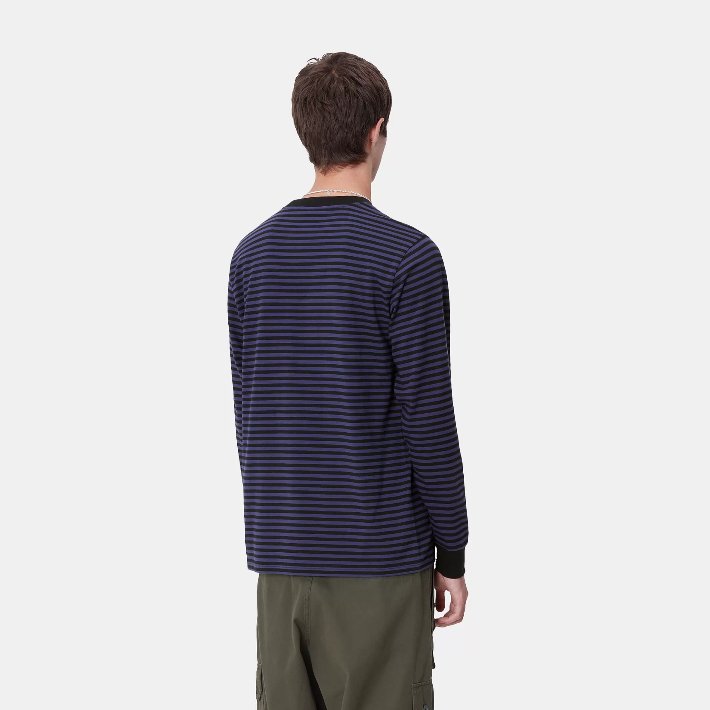 T-Shirts & Polos | Carhartt WIP L/S Verner Pocket T-Shirt Verner Stripe, Black / Aura