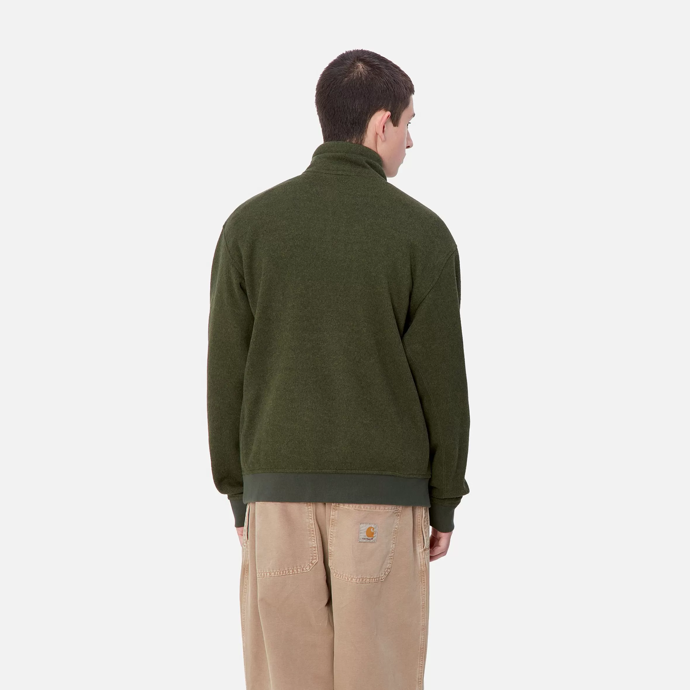 Sweats | Carhartt WIP Luther Half Zip Sweat Tarragon Heather