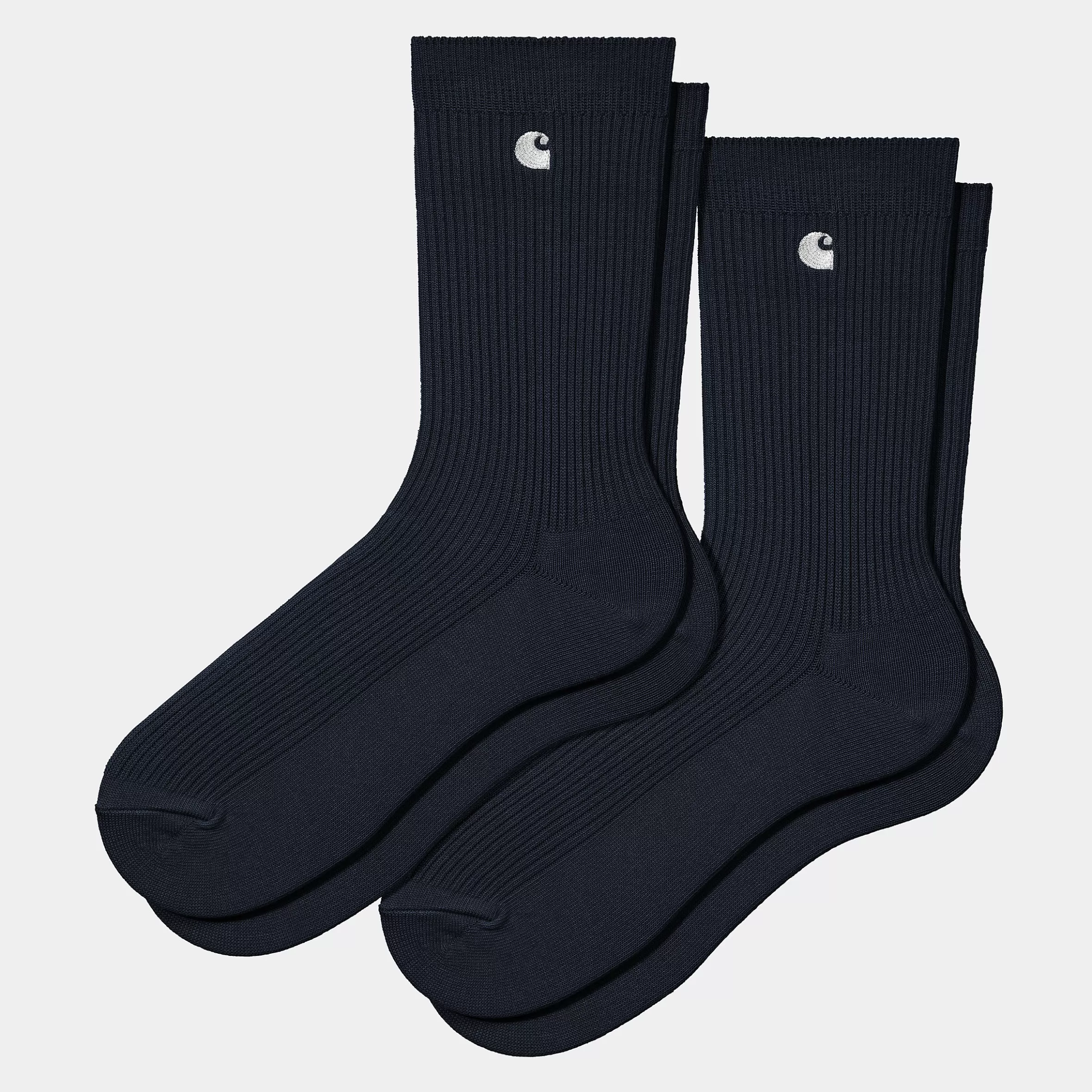 Acessórios | Meias | Carhartt WIP Madison Pack Socks Dark Navy / White + Dark Navy / White