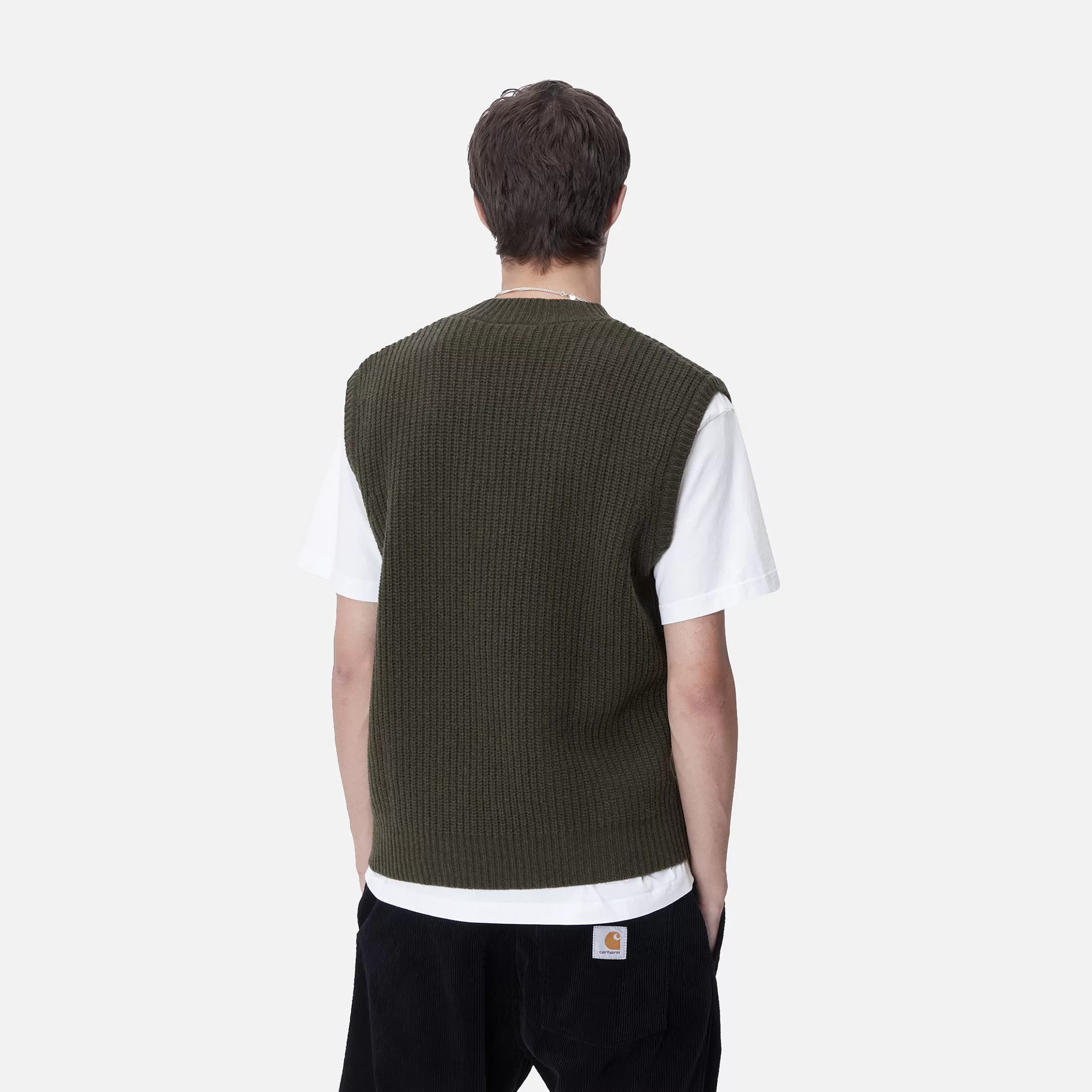 Malhas | Carhartt WIP Marlon Vest Sweater Office Green