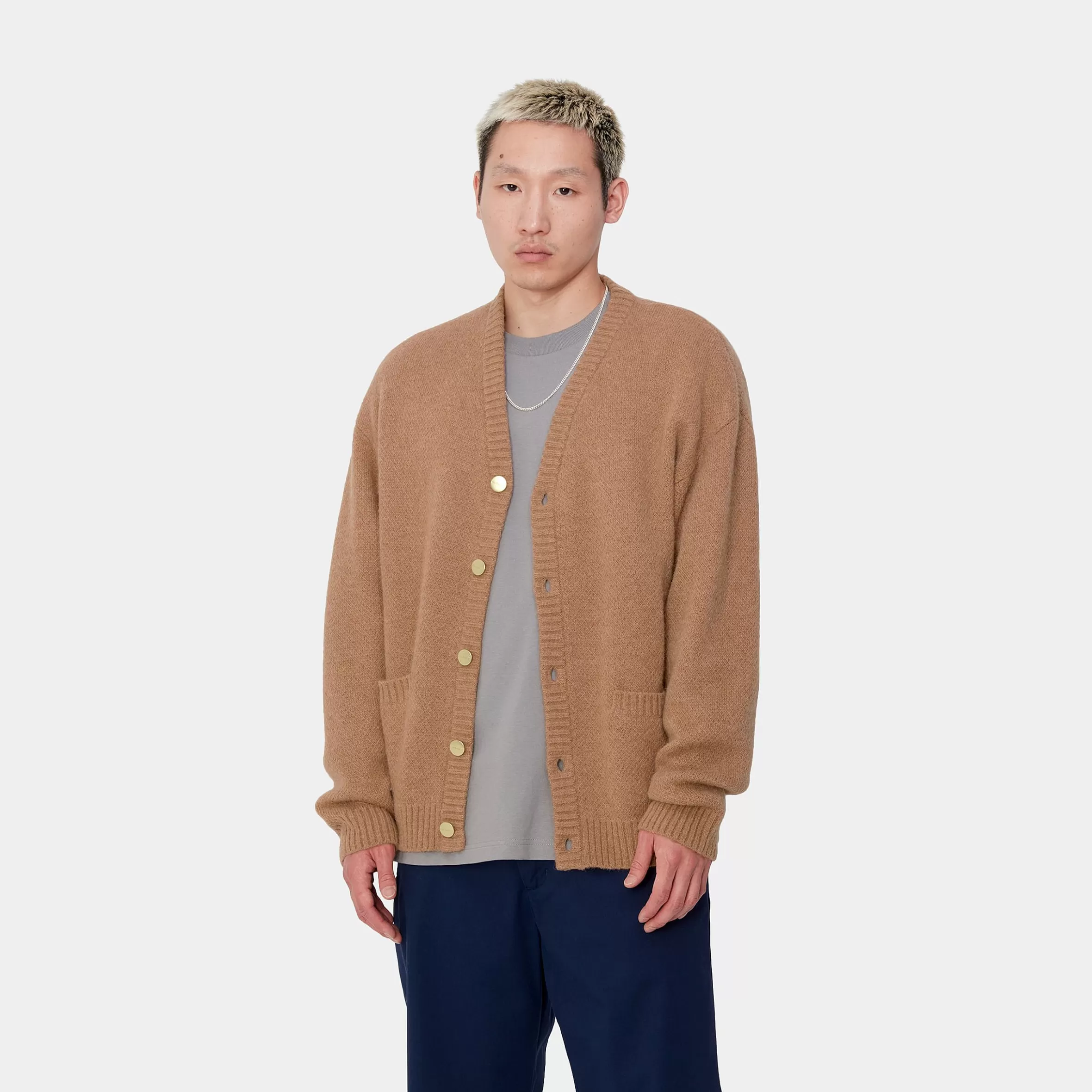 Malhas | Carhartt WIP Merton Cardigan Peanut