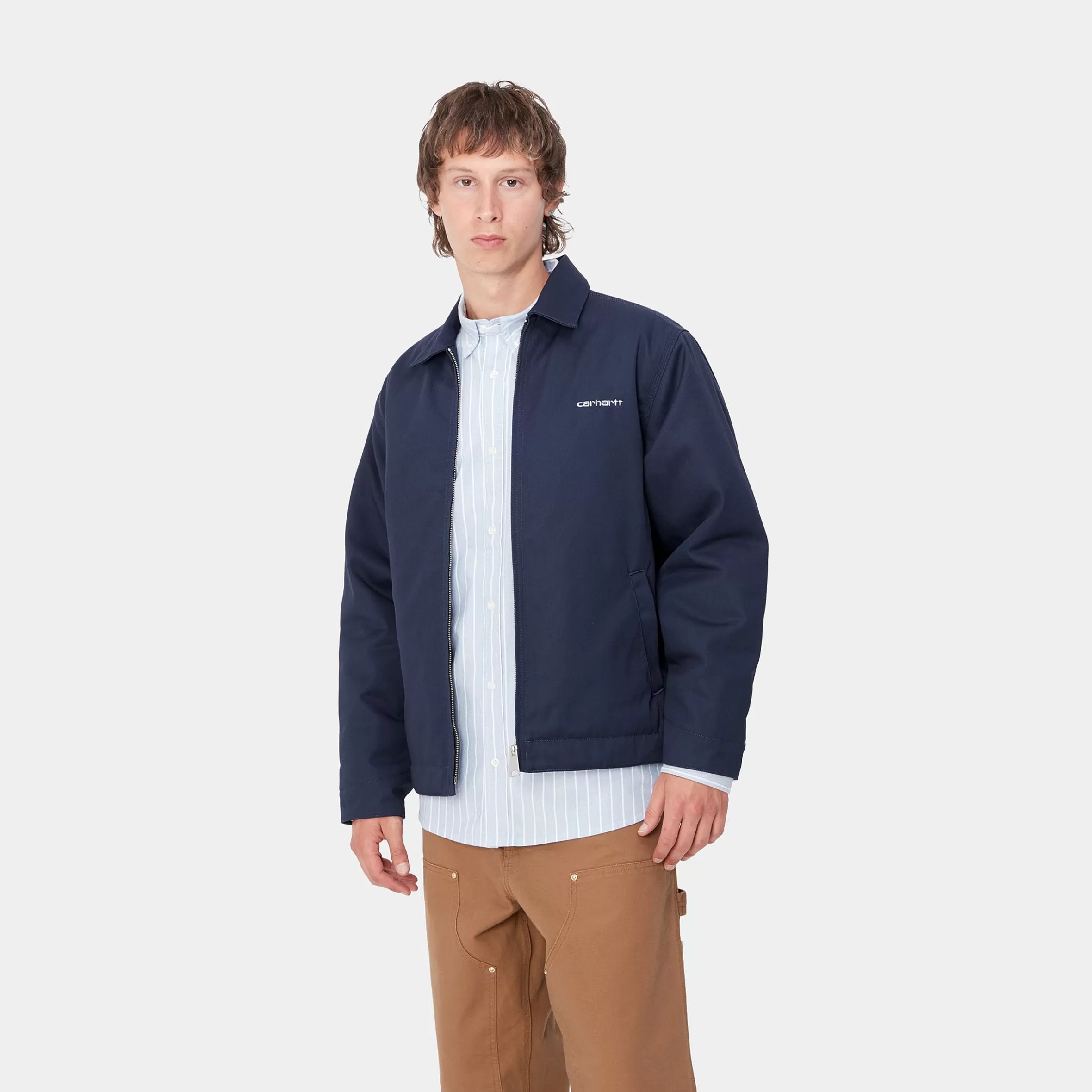 Blusões E Coletes | Carhartt WIP Module Script Jacket Air Force Blue / White