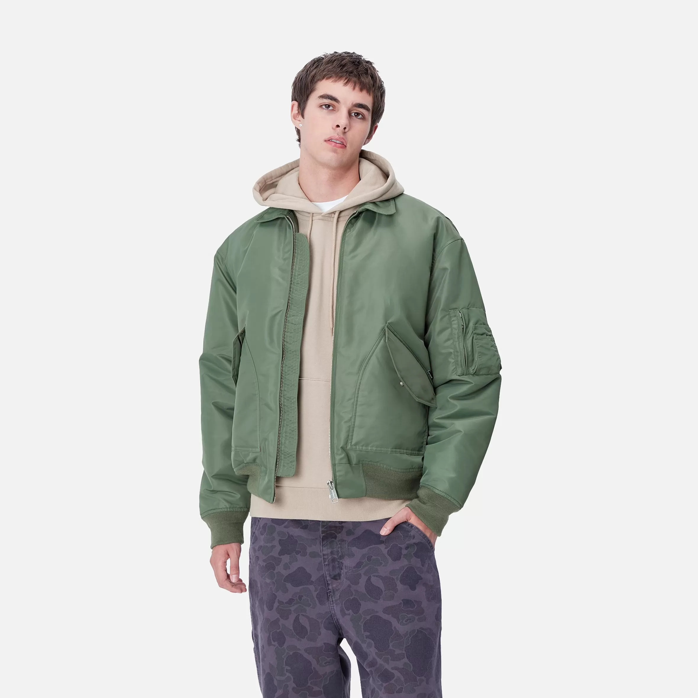 Blusões E Coletes | Carhartt WIP Olten Bomber Duck Green / Turmeric