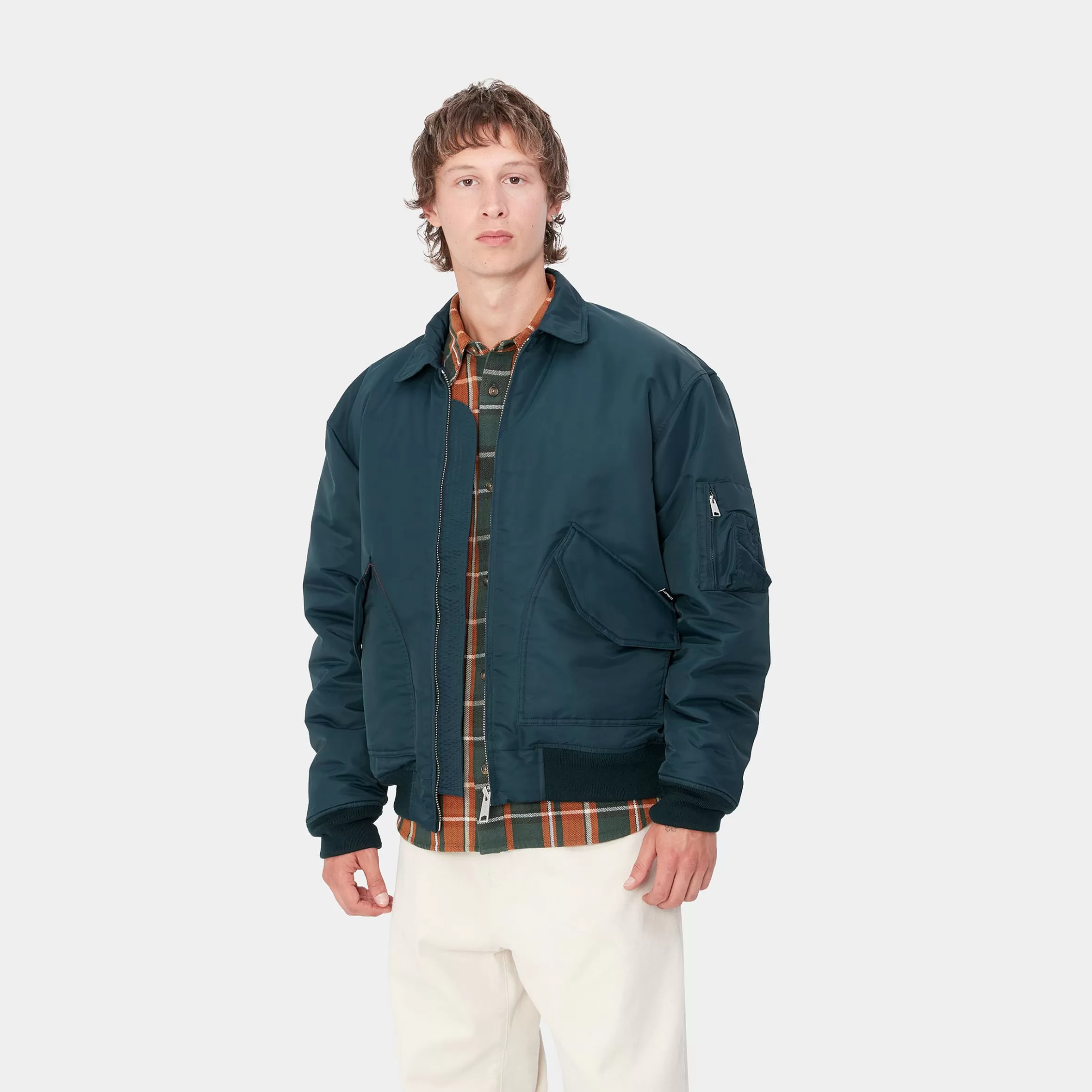 Blusões E Coletes | Carhartt WIP Olten Bomber Duck Blue / Turmeric