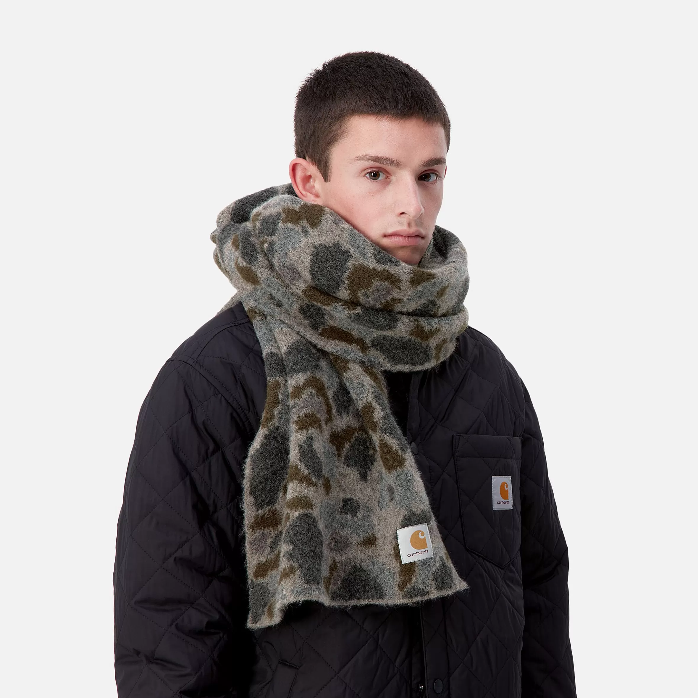 Acessórios | Luvas & Lenços | Carhartt WIP Palmer Scarf Camo Duck Jacquard, Grey