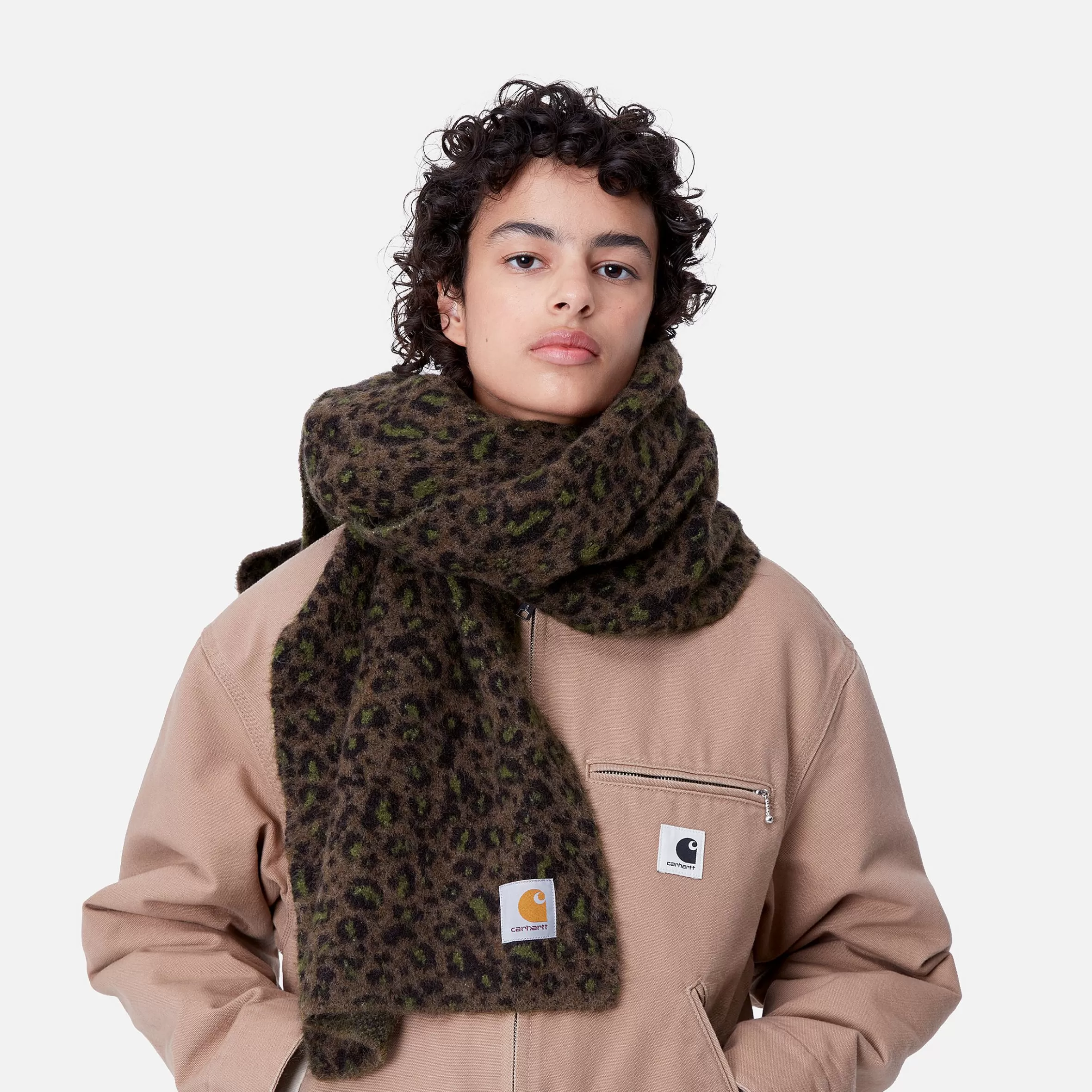 Acessórios | Luvas & Lenços | Carhartt WIP Palmer Scarf Camo Leo Jacquard, Tamarind