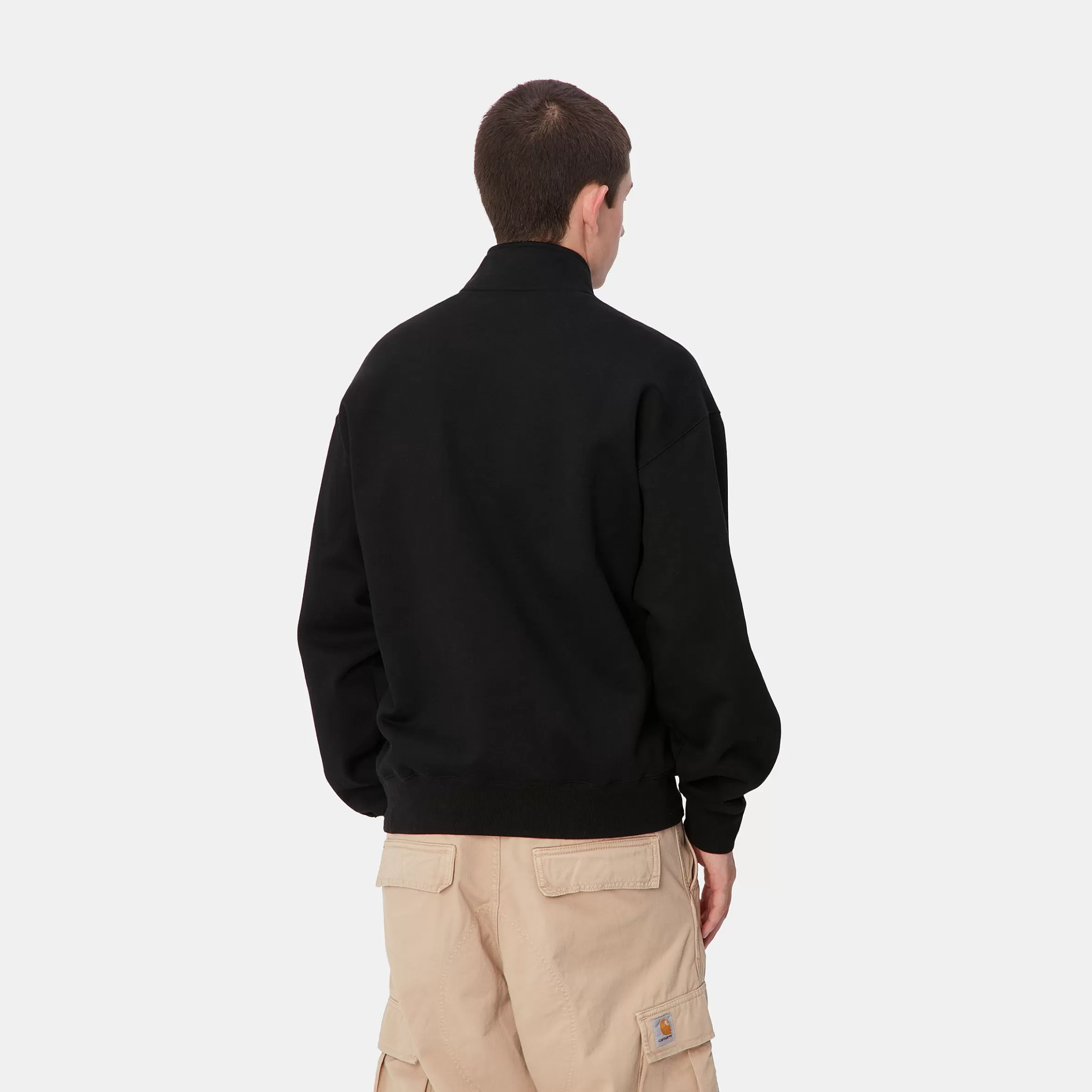 Sweats | Carhartt WIP Script Half Zip Sweatshirt Black / White