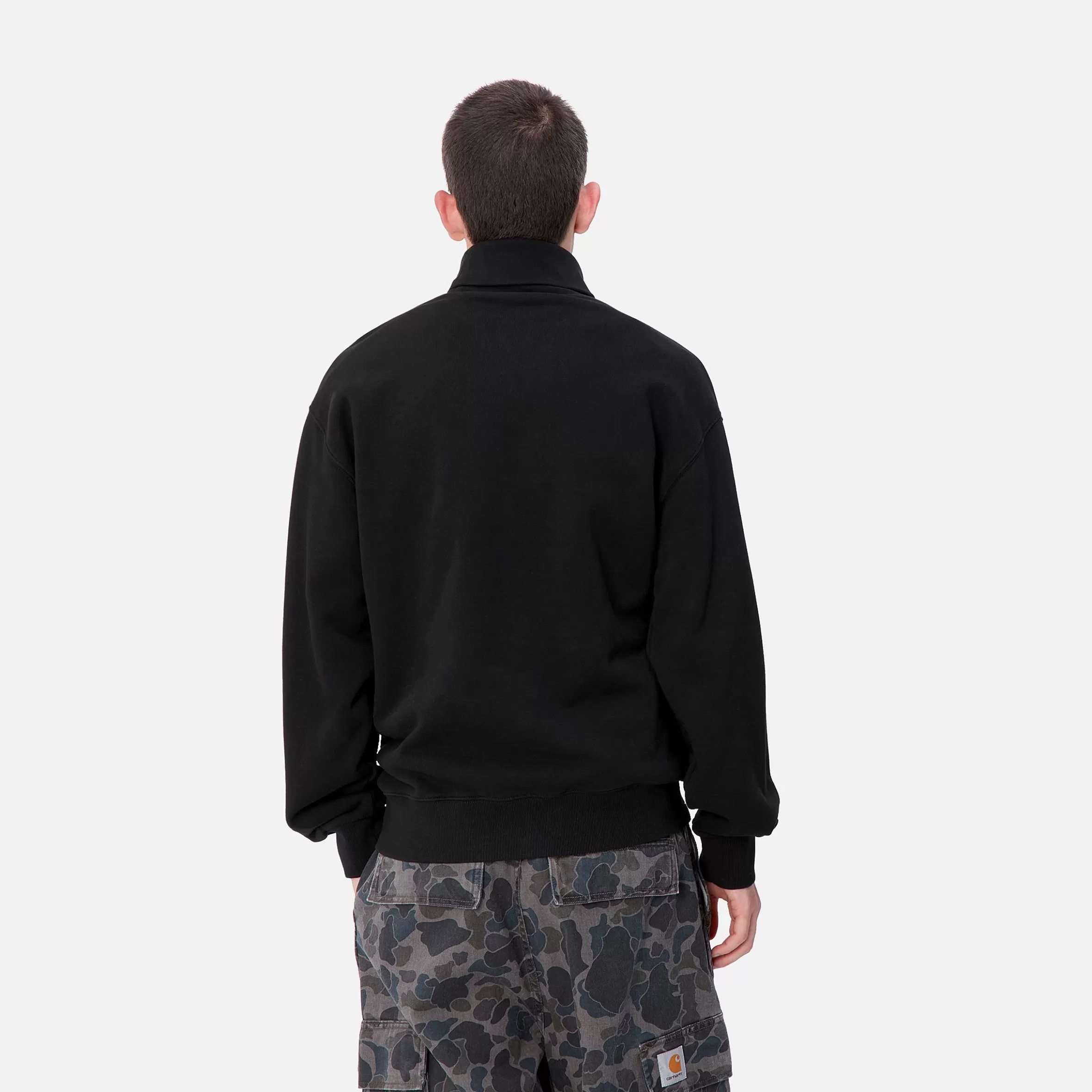 Sweats | Carhartt WIP Script Mockneck Sweat Black