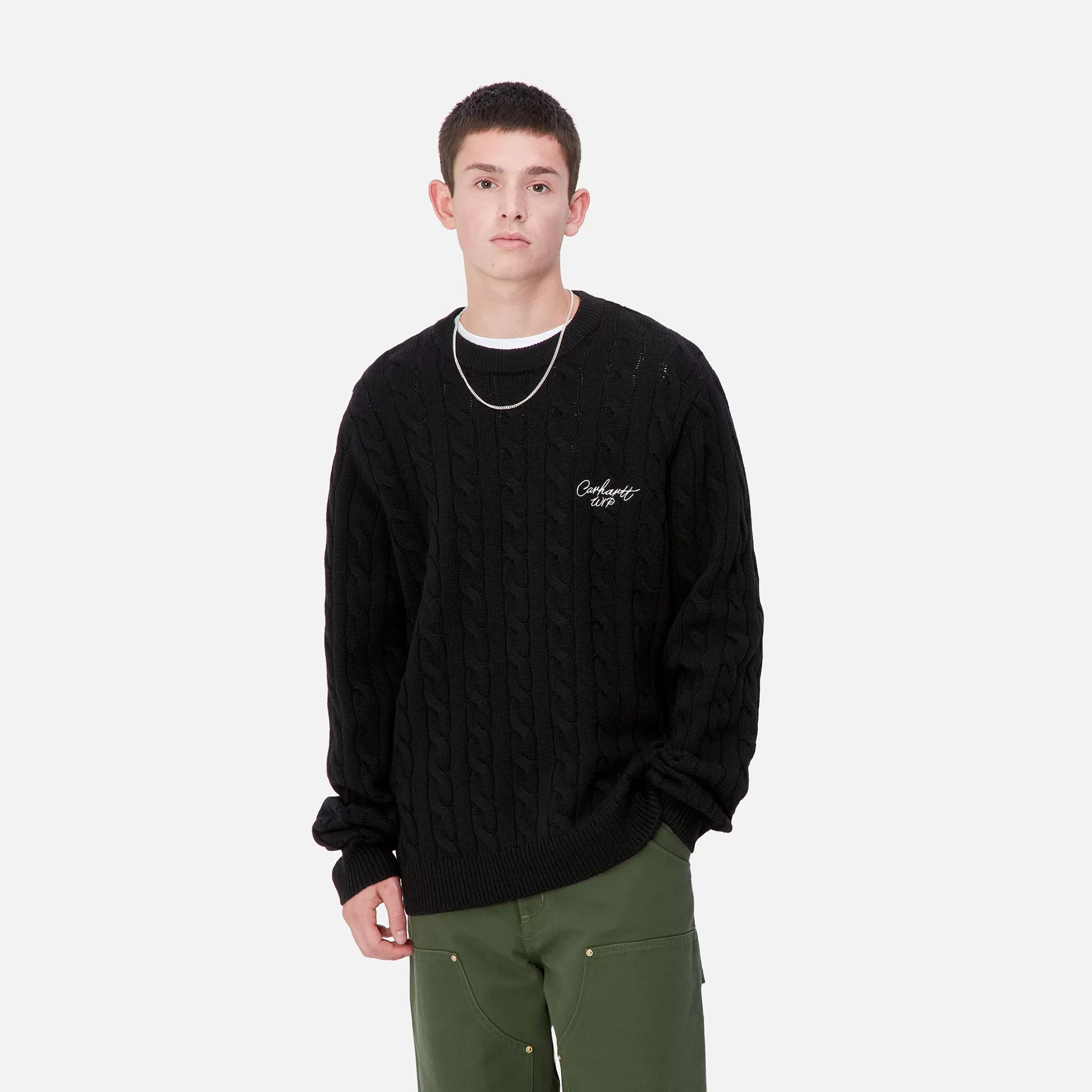 Malhas | Carhartt WIP Signature Sweater Black / Wax