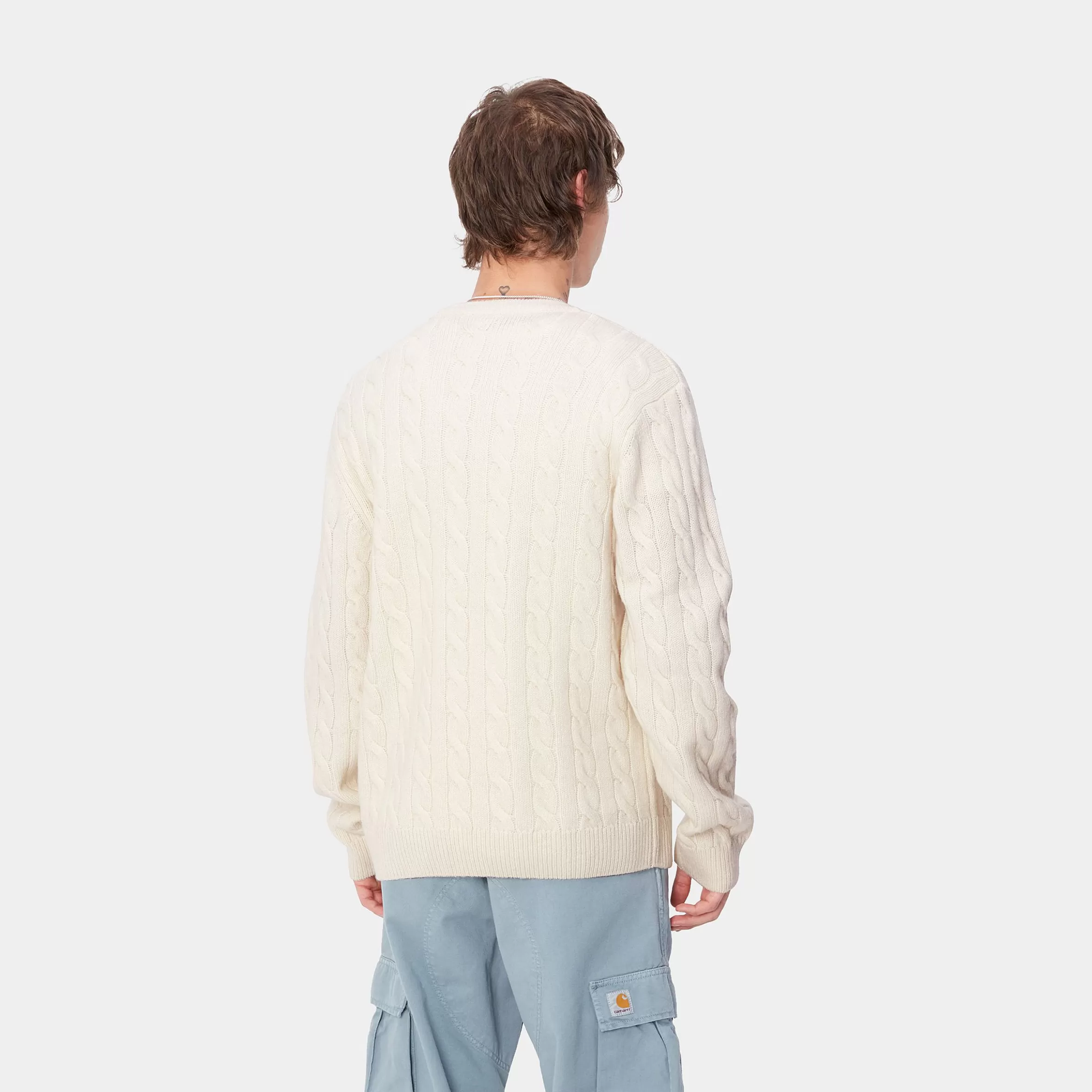 Malhas | Carhartt WIP Signature Sweater Natural / Dusty Ice