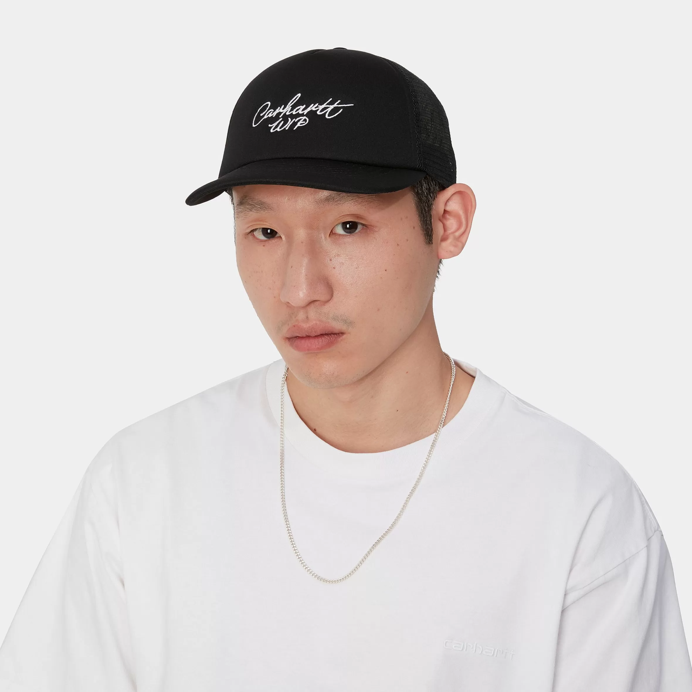 Acessórios | Bonés & Chapéus | Carhartt WIP Signature Trucker Cap Black / White