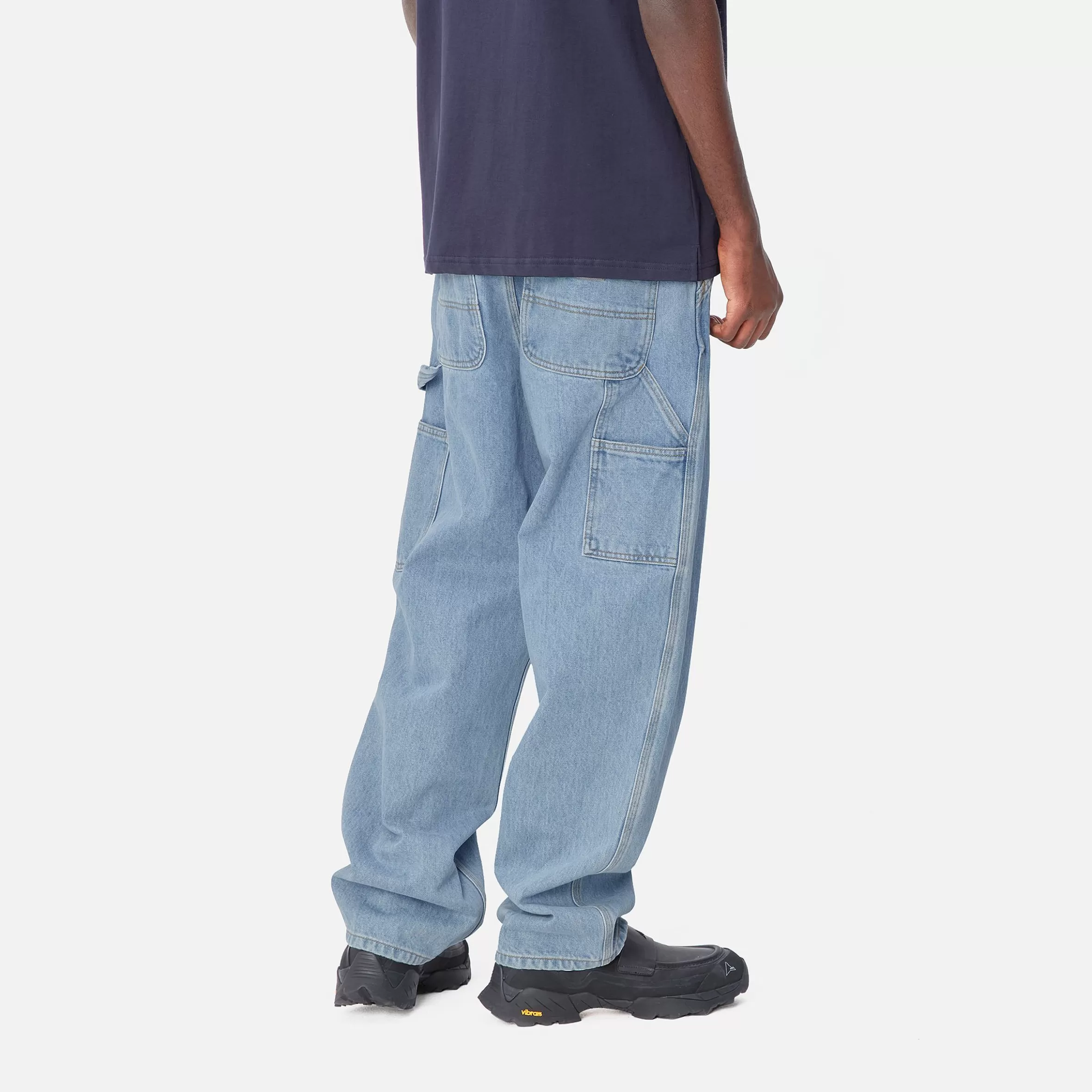 Ganga | Calças | Carhartt WIP Single Knee Pant Blue