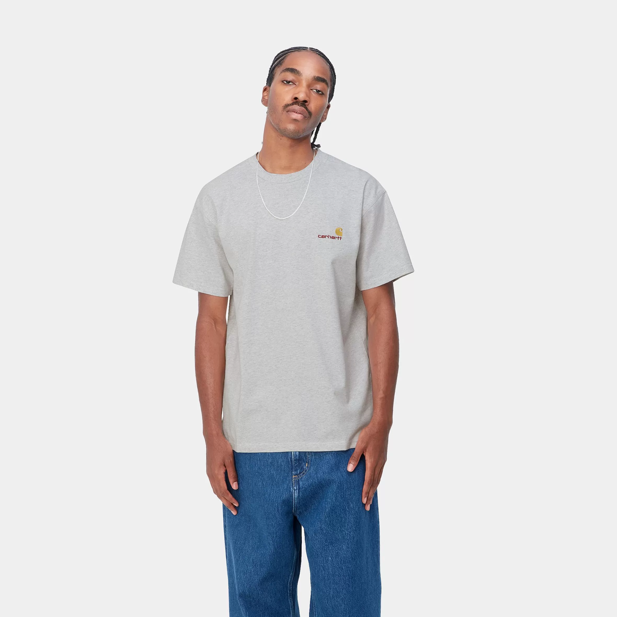 T-Shirts & Polos | Carhartt WIP S/S American Script T-Shirt Ash Heather