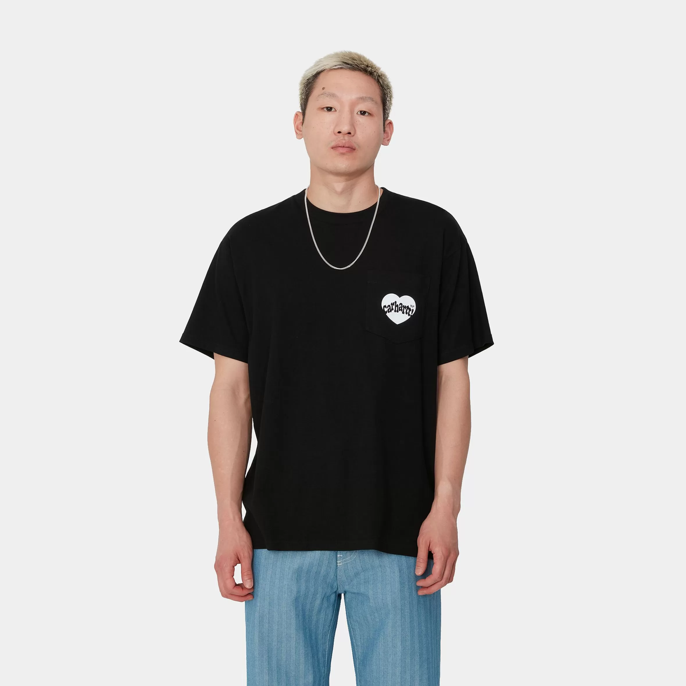 T-Shirts & Polos | Carhartt WIP S/S Amour Pocket T-Shirt Black / White