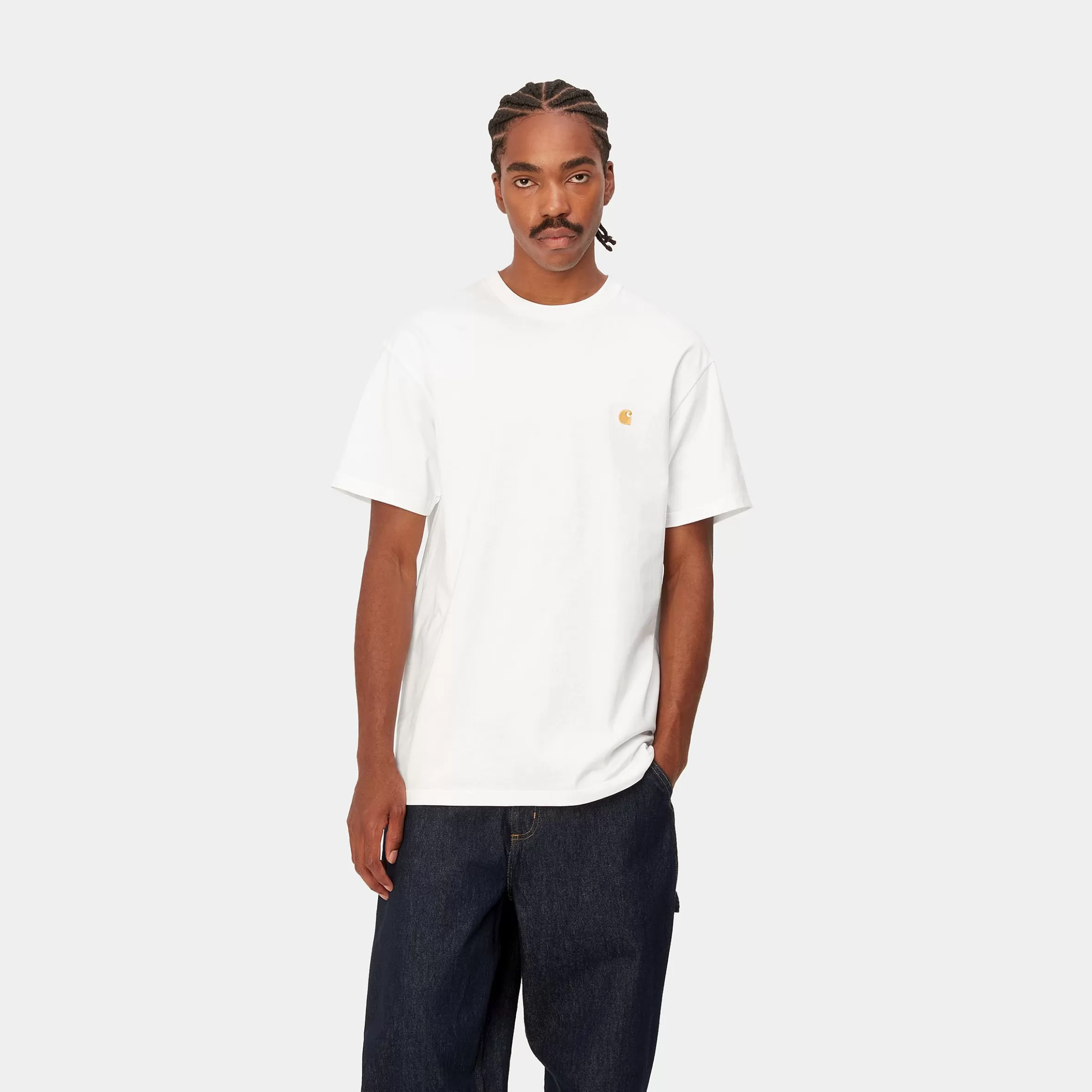 T-Shirts & Polos | Carhartt WIP S/S Chase T-Shirt White / Gold