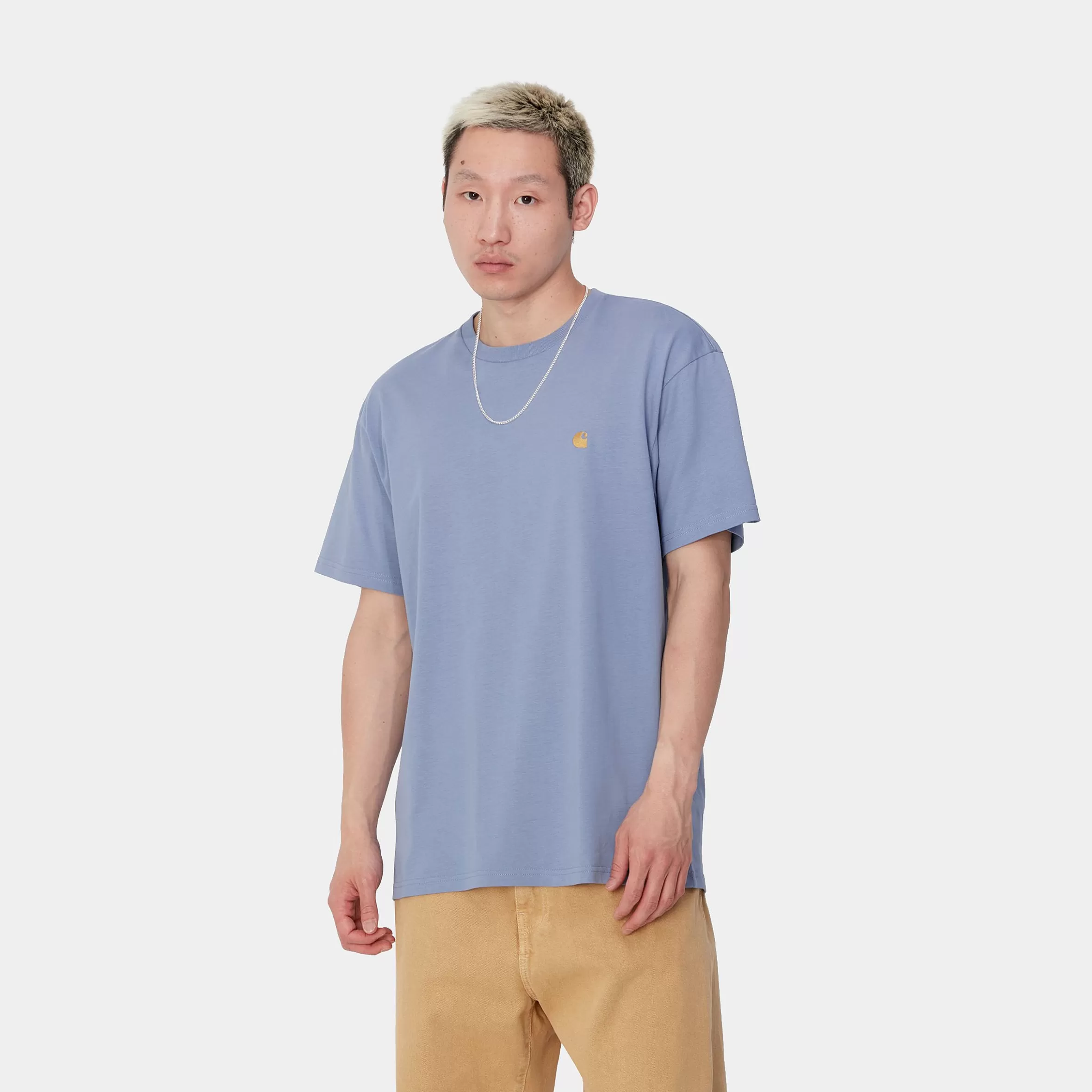 T-Shirts & Polos | Carhartt WIP S/S Chase T-Shirt Charm Blue / Gold